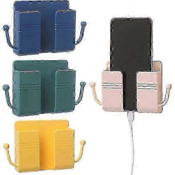 4 Piece Organizer, Remote Control Storage Box, Remote Control Wall Mount Storage Box for Remote Controls