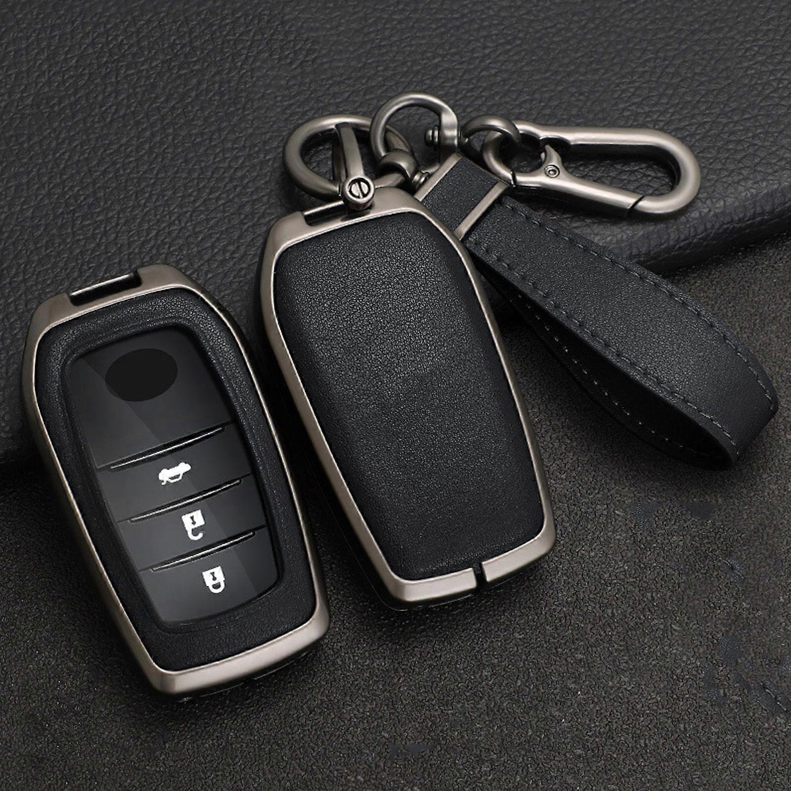 亜鉛合金レザーリモートキーフォブカバーケーストヨタタンドラフォーチュナーカロールB