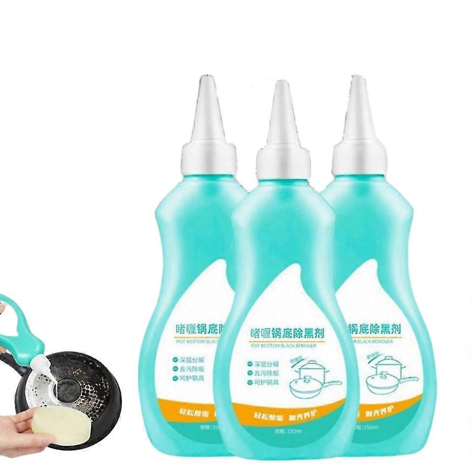 1-3X منظف جل سحري جديد للأواني والمقالي ، جل تنظيف قاع القدر الأسود ، للمقالي