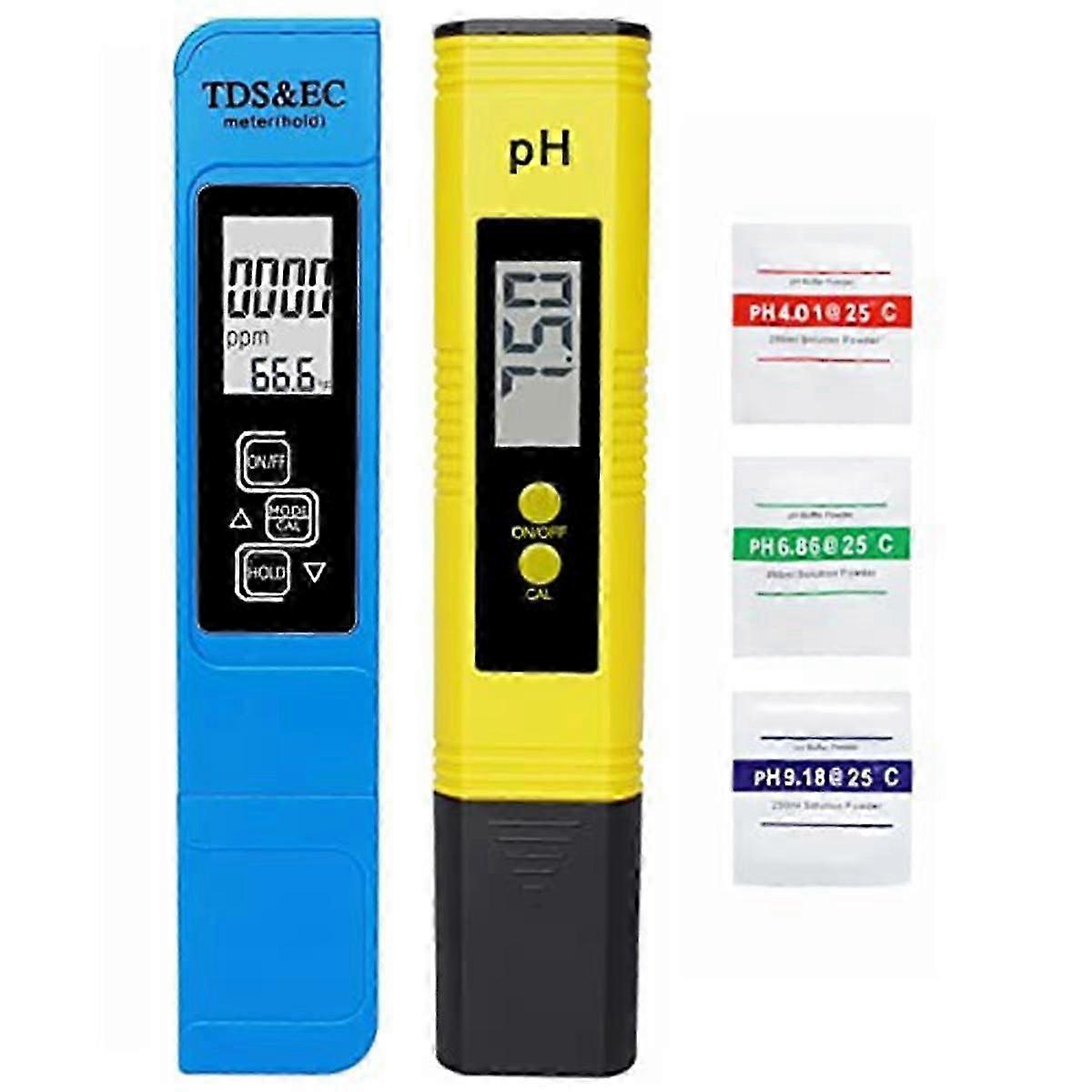 PH and TDS Meter Combo,Digital PH Water Tester, 3-In-1 TDS Temperature & EC Meter, for Drinking Wat