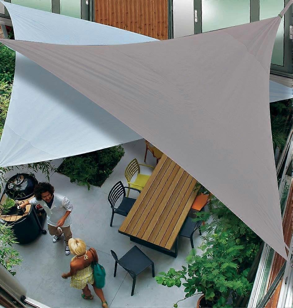 5M Black Triangular Cloth Sun Shade Cover Gardens Patio