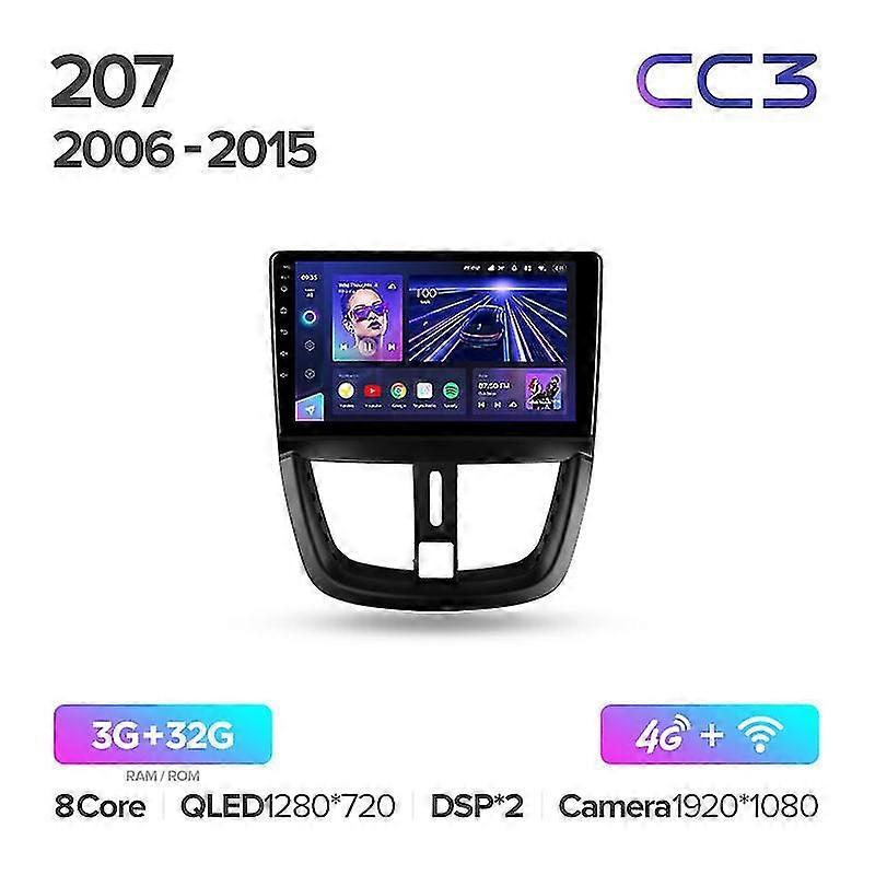 Cc3 2k For Peugeot 207 2006 - 2015 Car Radio Multimedia Video Player Navigation Gps Android 10 No 2din 2 Din Dvd