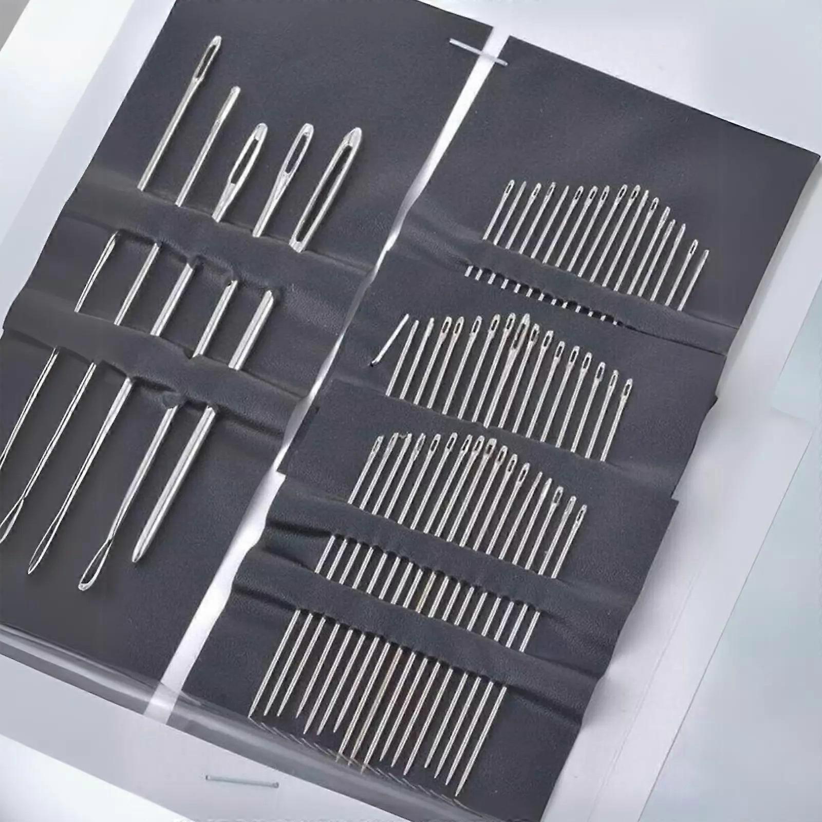 thumbnail image 2 of 55-Piece Assorted Stainless Steel Self-Threading Sewing Needles - Sharp Tips, Hand Sewing, Multiple Sizes 2 of 10