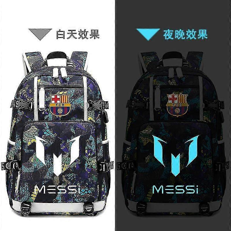 Fodboldstjerne Ronaldo Trykt USB Ungdom Studerende Skoletaske Mænd Og Kvinder Fritid Rejserygsæk Udendørs Computer Taske