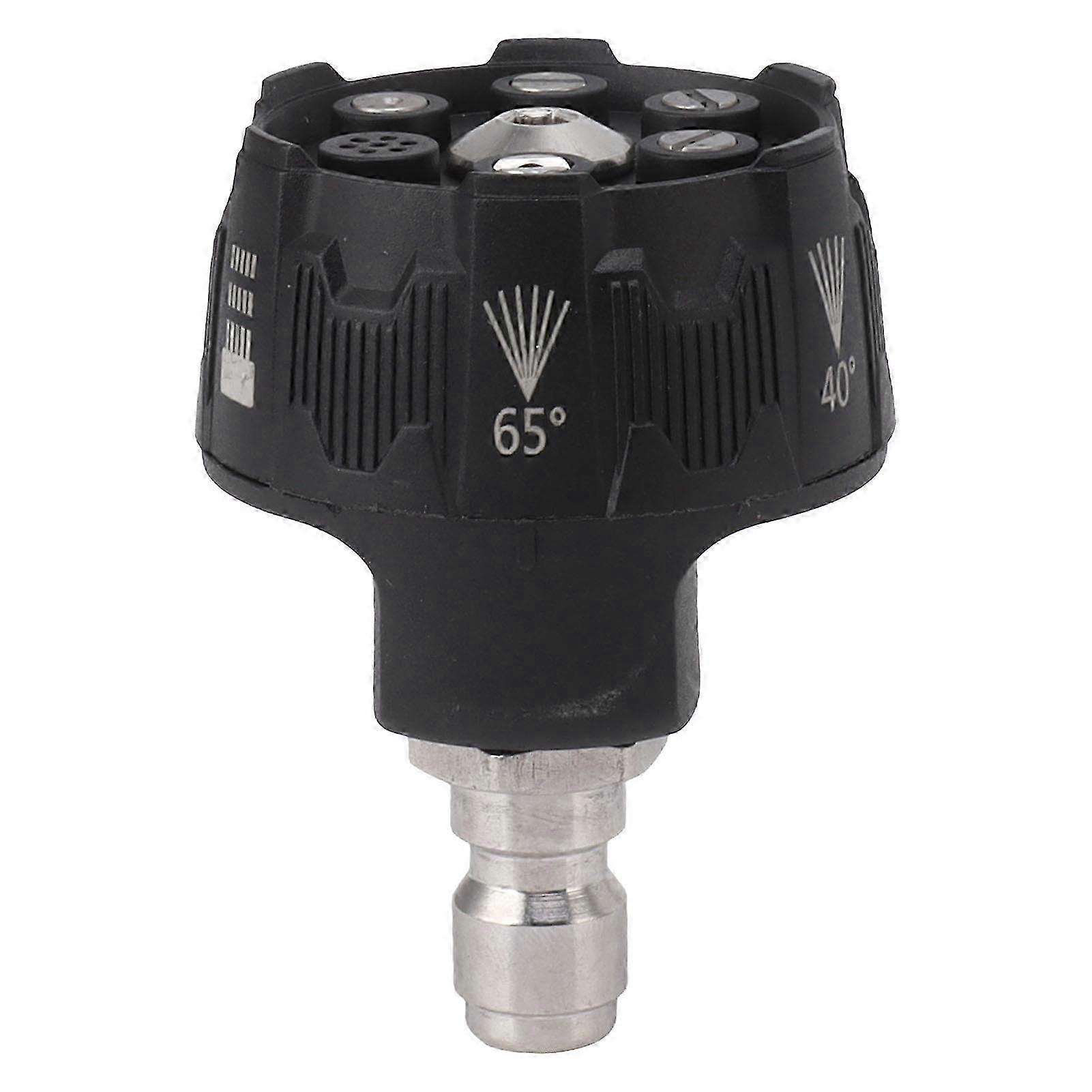 Pressure Washer Spray Nozzle 6 in 1 Multifunctional Adjustable Nozzle 1/4 Plug Interface Connect Tip-Good