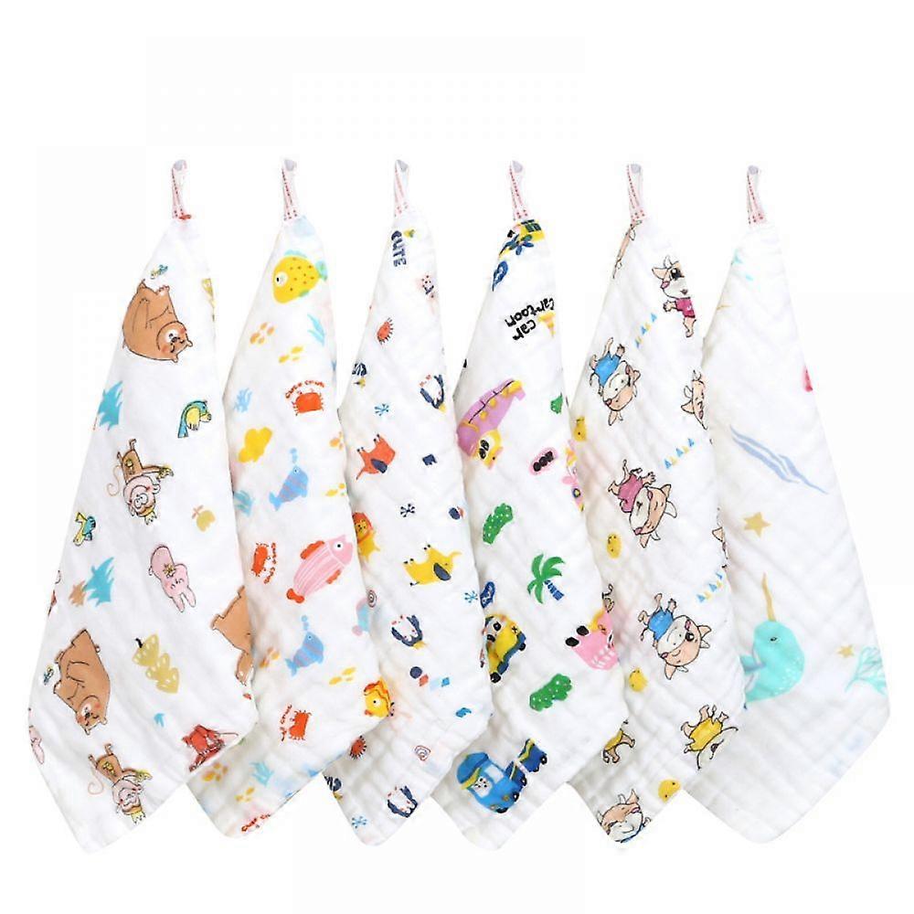 10 pcs cotton small towel random style 30*30 square towel