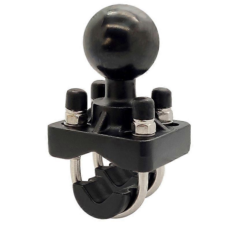 Double U-Bolt Motorcycle Bike Handlebar Rail Mount Base with 1.5 Inch Ball for Camera for for