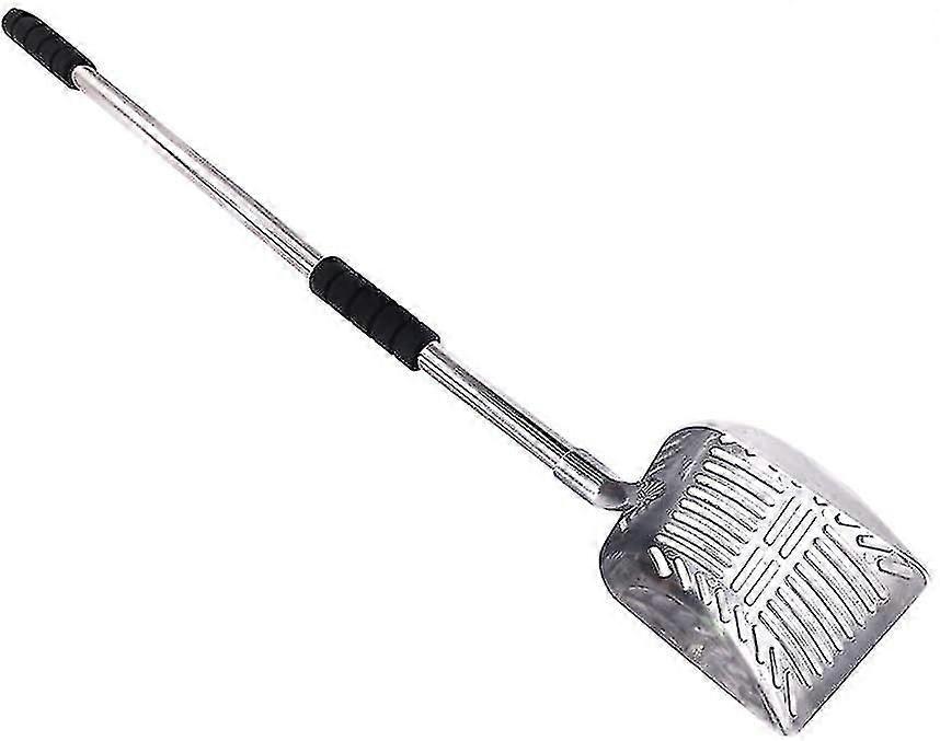 Cat Litter Box Telescopic Handle Long Metal Handle Cat Litter Scooper(1 Pcs, Silver)