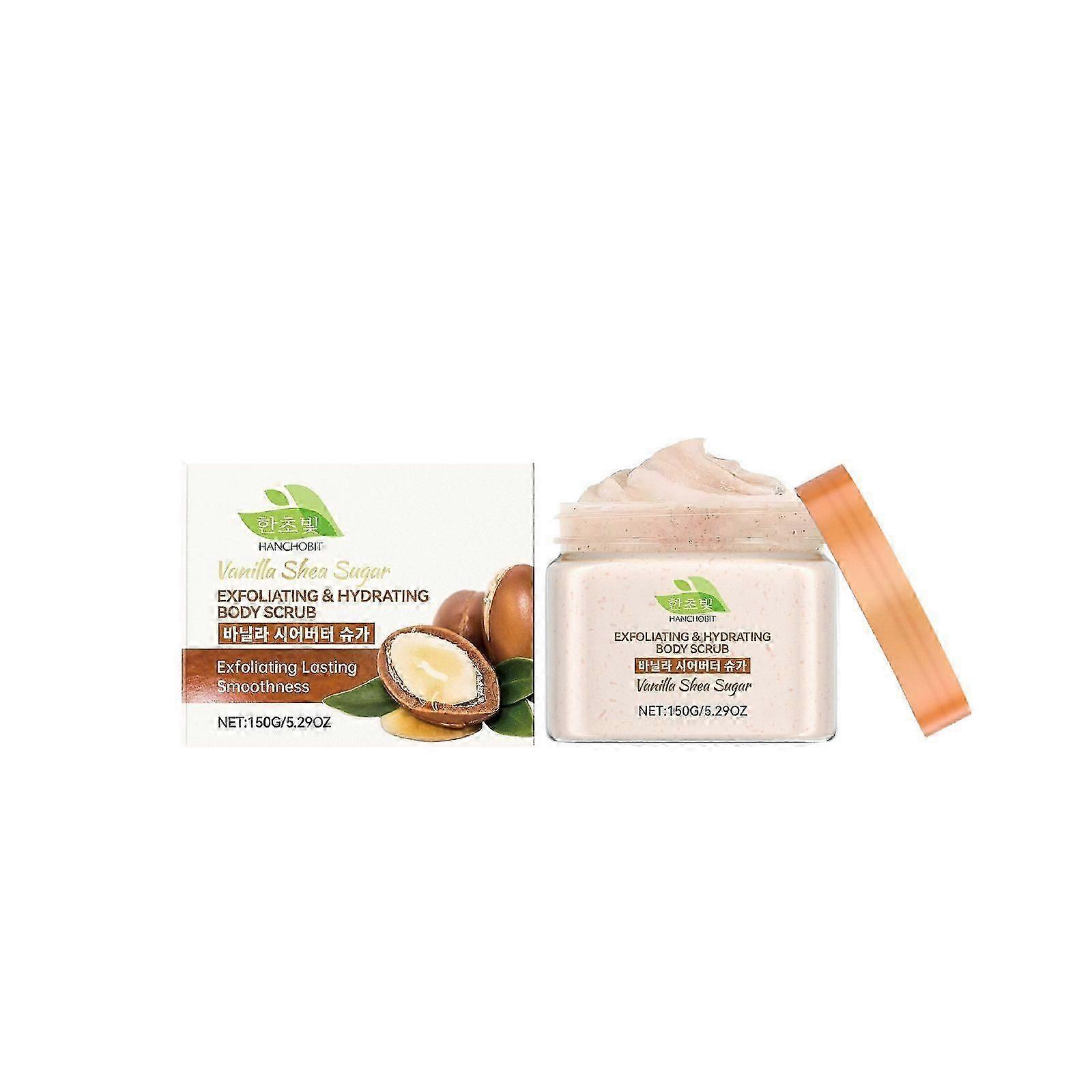 Exfoliating & Hydrating Body Scrub, Vanilla Shea Sugar Body Scrub, Deep Cleansing Body Exfoliating Scrub, Refreshing Skin