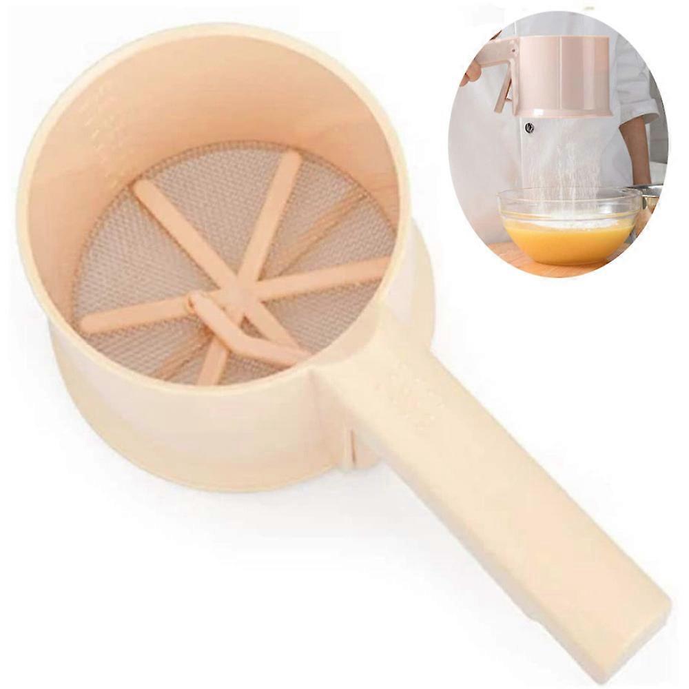 Flour Sifter with Handle, One Push Sift Easy Clean for Baking Enthusiasts, 1PCS