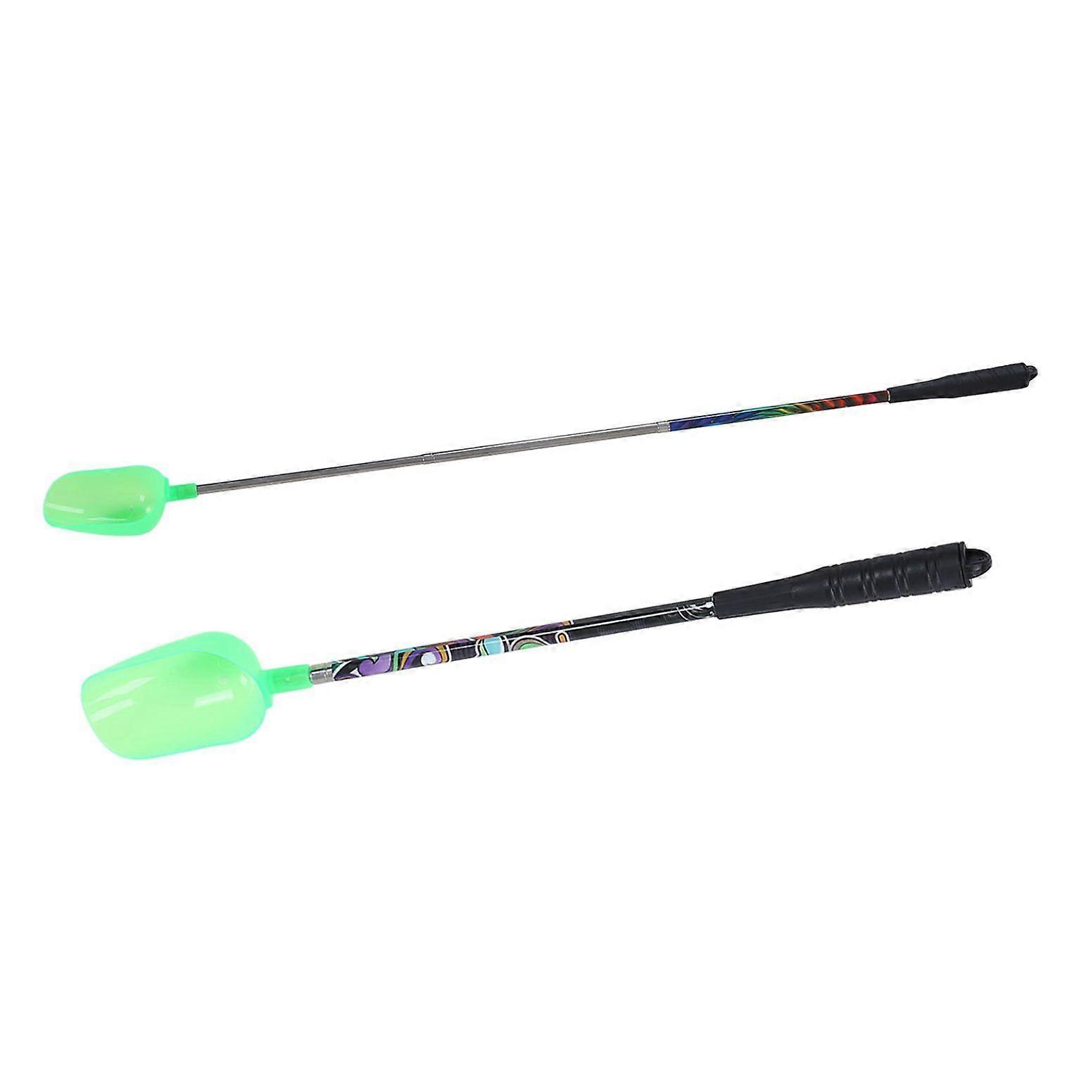 2PCS Telescopic Fishing Casting Spoons - 3-Section Bait Throwing Tools