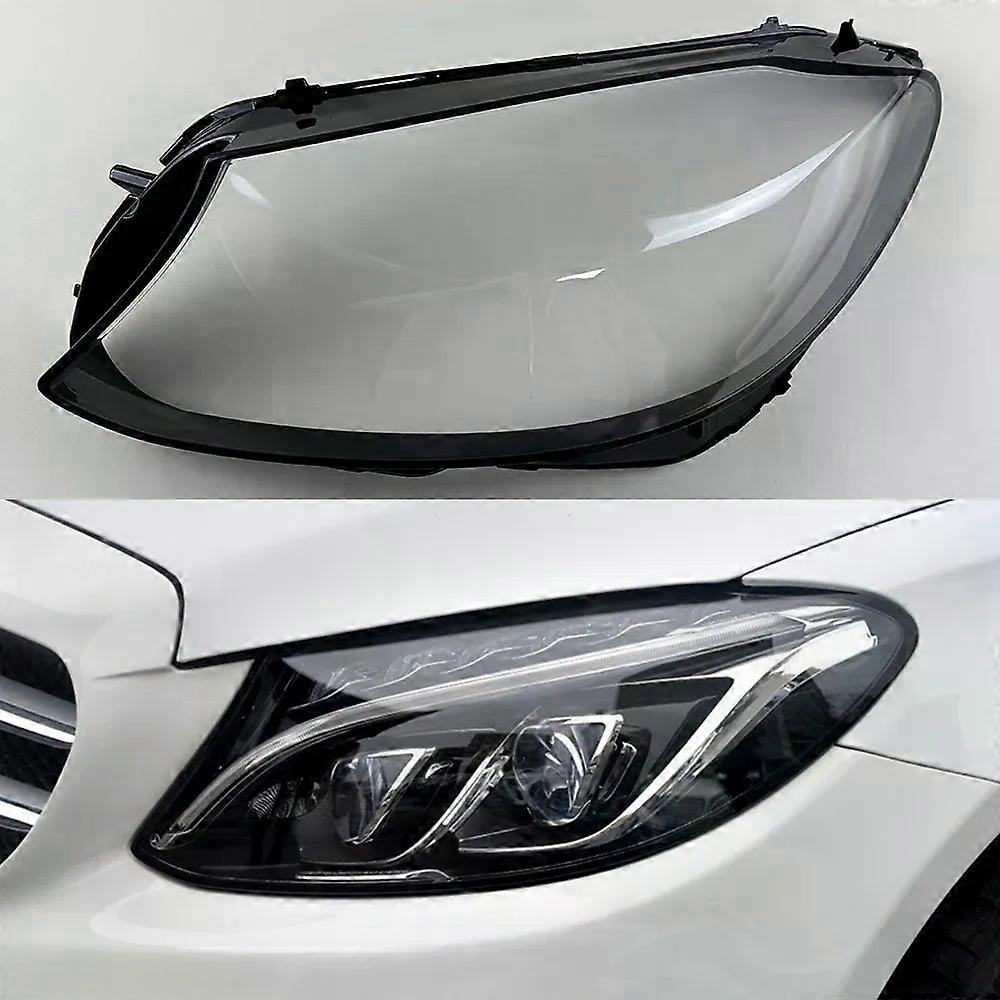 Til Mercedes-Benz C-klasse W205 C180 C200 C260L C280 C300 2015-2018 Bil Forlygte Forlygte Klar Lens Auto Shell Cover