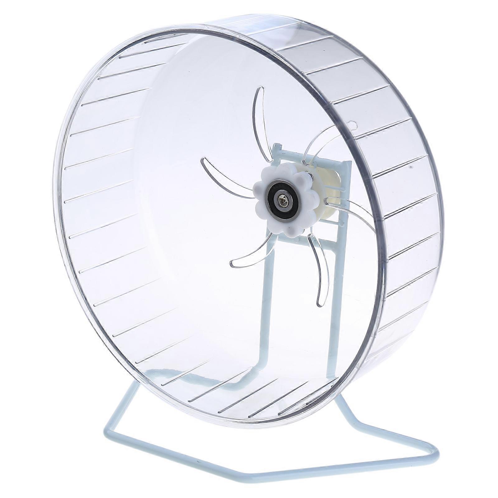 Silent Hamster Exercise Wheels with Metal Stand Quiet Spinner Plastic Running Wheel for Small Animals Gerbils Mice