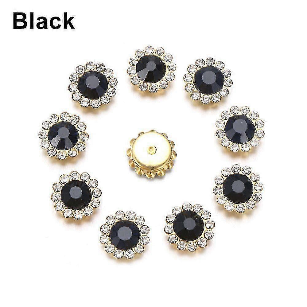 10PCS DIY Craft Hat Accessories Sparkling Crystal Glass Stone Clothes Decoration Buttons Rhinestone