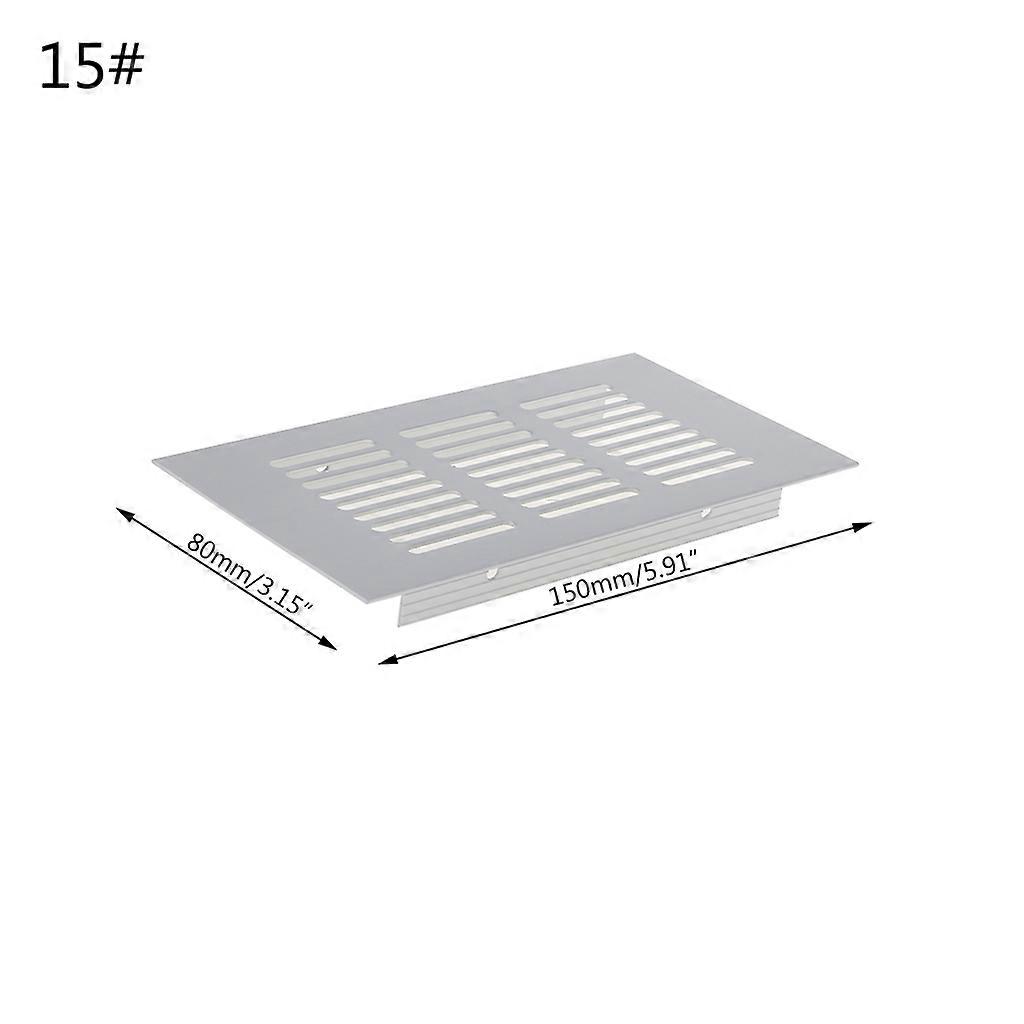 80MM Geniş Dikdörtgen Alüminyum Havalandırma Havalandırma Izgarası Kapağı Dolap Ayakkabı Dolabı Klima 15/20/25/30/40 / 50 cm Çok Renkli