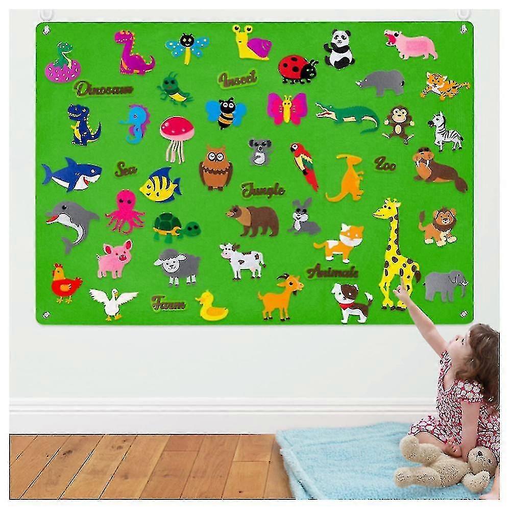 Large Wall-Mounted Activity Storyboard with Felt Story-boards Designed for Toddler Early Education