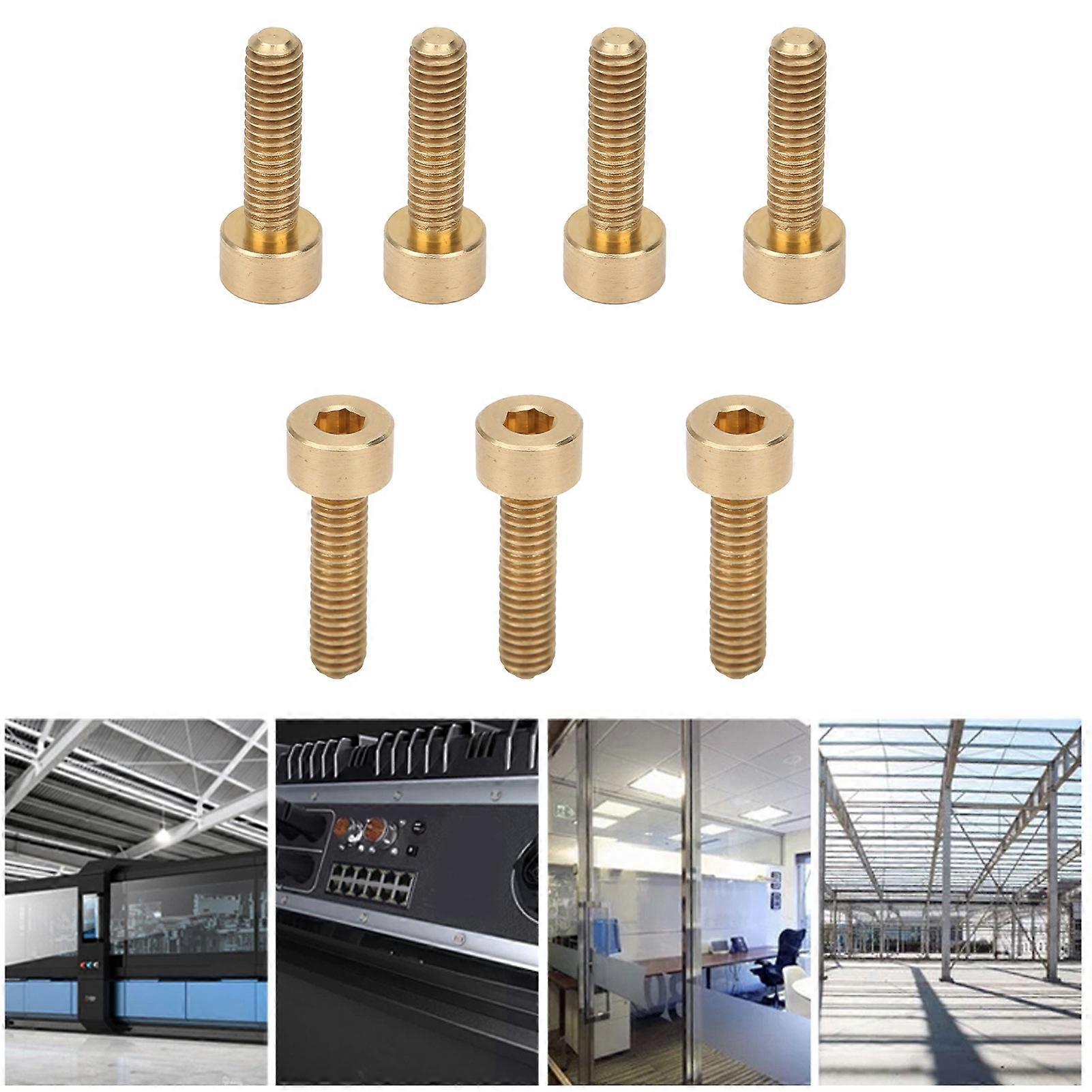 50Pcs M4x15 Copper Cap Hex Socket Screws Fastener Hardware Set