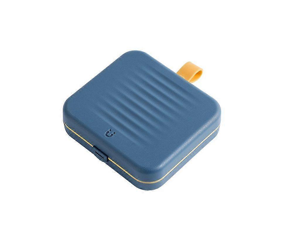 Portable Sewing Thread Kit with Magnetic Cover & Storage Box - Compact Organizer for DIY Projects - Blue