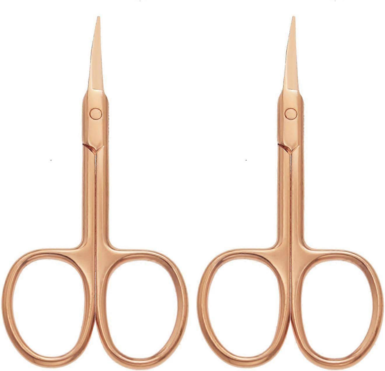 ‎motanar 2pcs Or Argent Sourcils Ciseaux Maquillage Manucure Ciseaux Ongles Ciseaux Cuticule Ciseaux