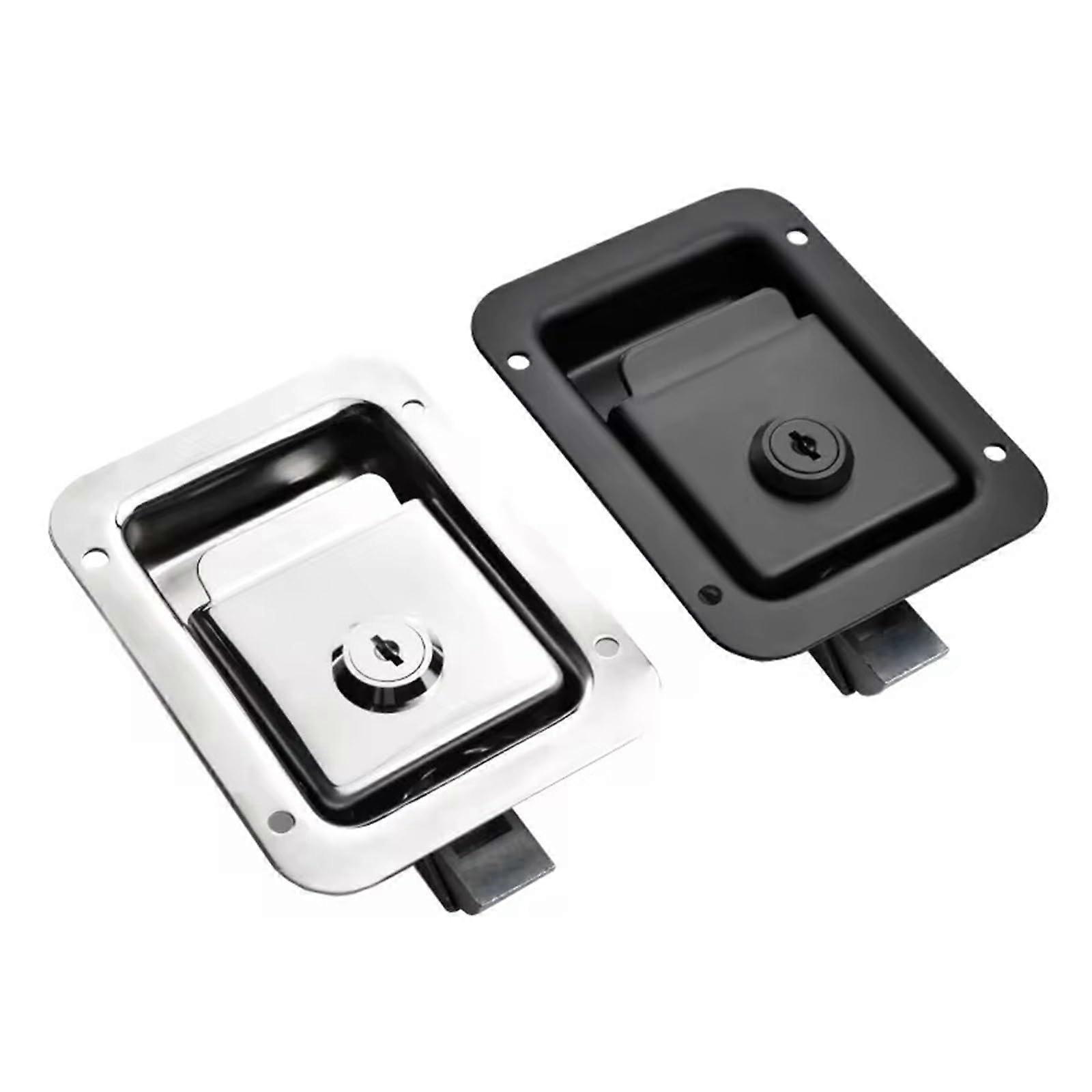 XK104S 119 Long Stainless Steel Panel Lock With Lock Strap Hook 1 Piece Silver