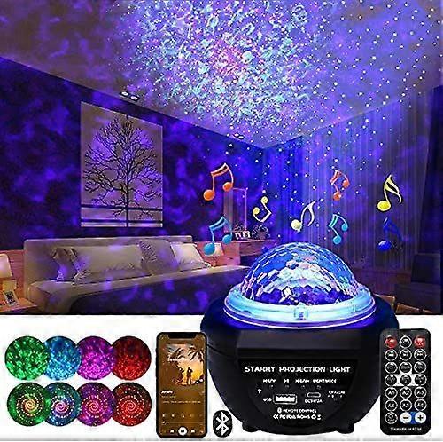 LED Star Projector, Starry Sky Lamp Ocean Wave Projection with Remote Control, Timer and Bluetooth Speaker, for Bedroom/Kids/Party/Gift (Multicolor )