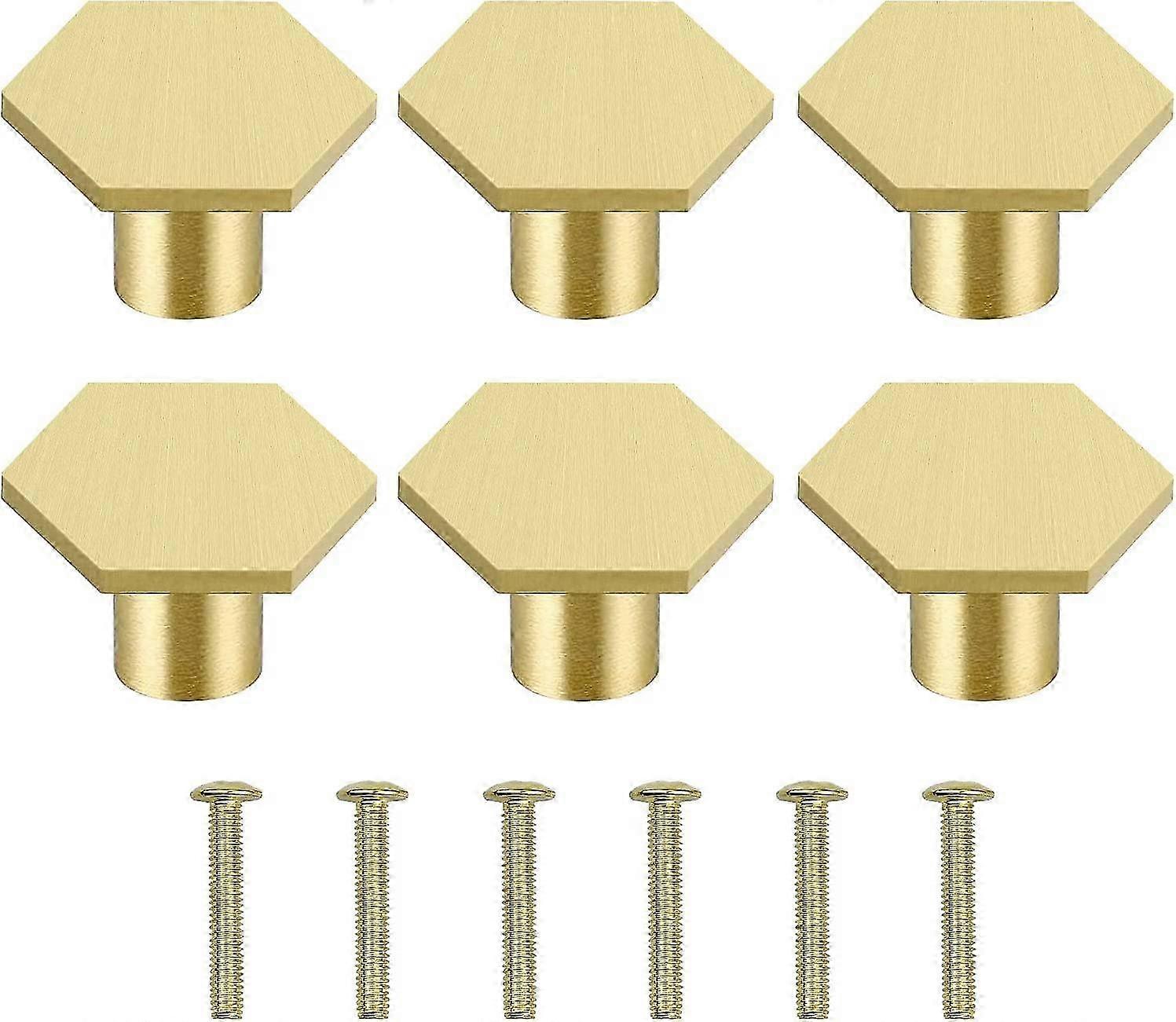 JiaWei 6PCS Solid Brass Door Handle Drawer Knobs With 25mm Screws xJ4