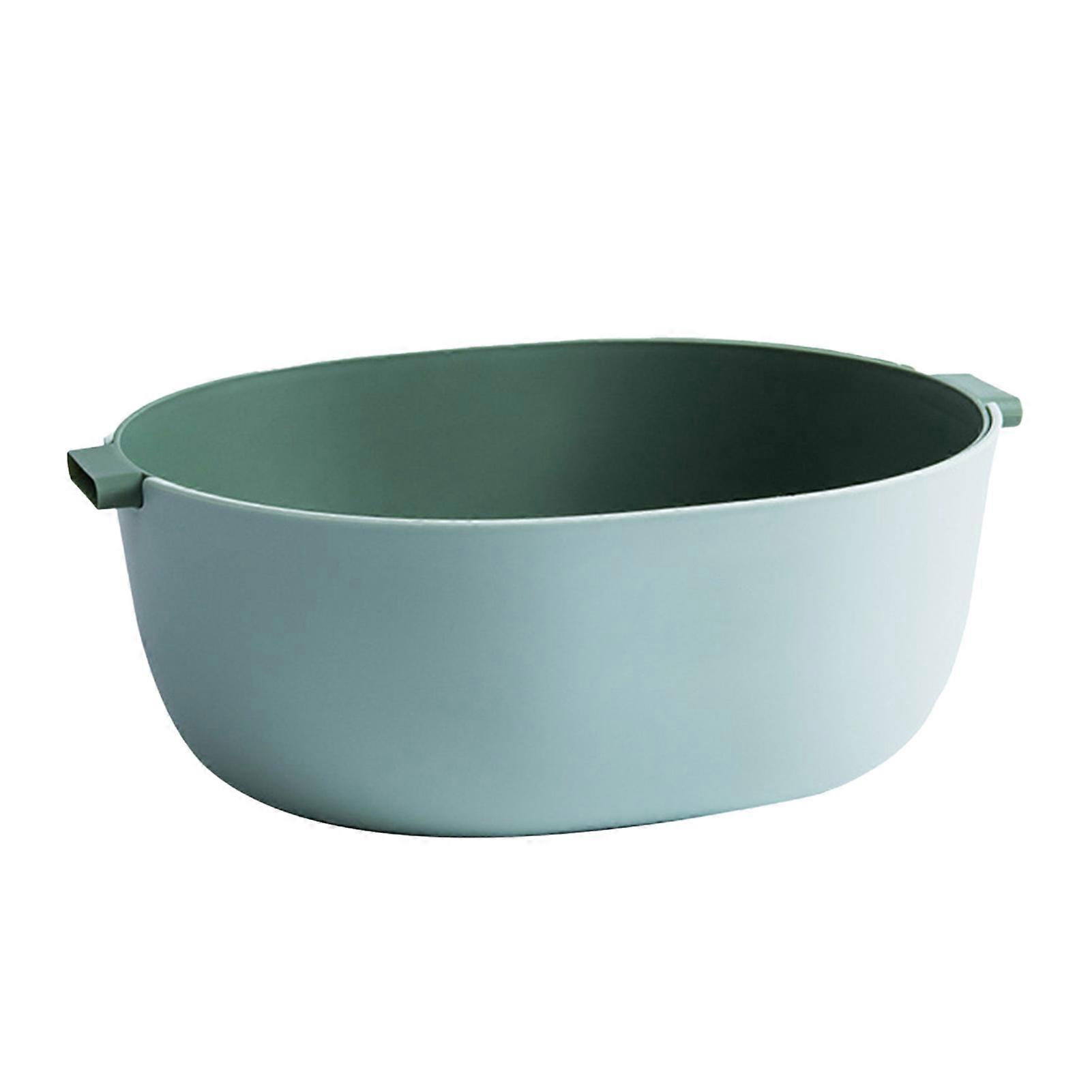 Vegetable Washing Basket Double Layer Large Capacity Sturdy Plastic Kitchen Colander for Home Fruit Draining