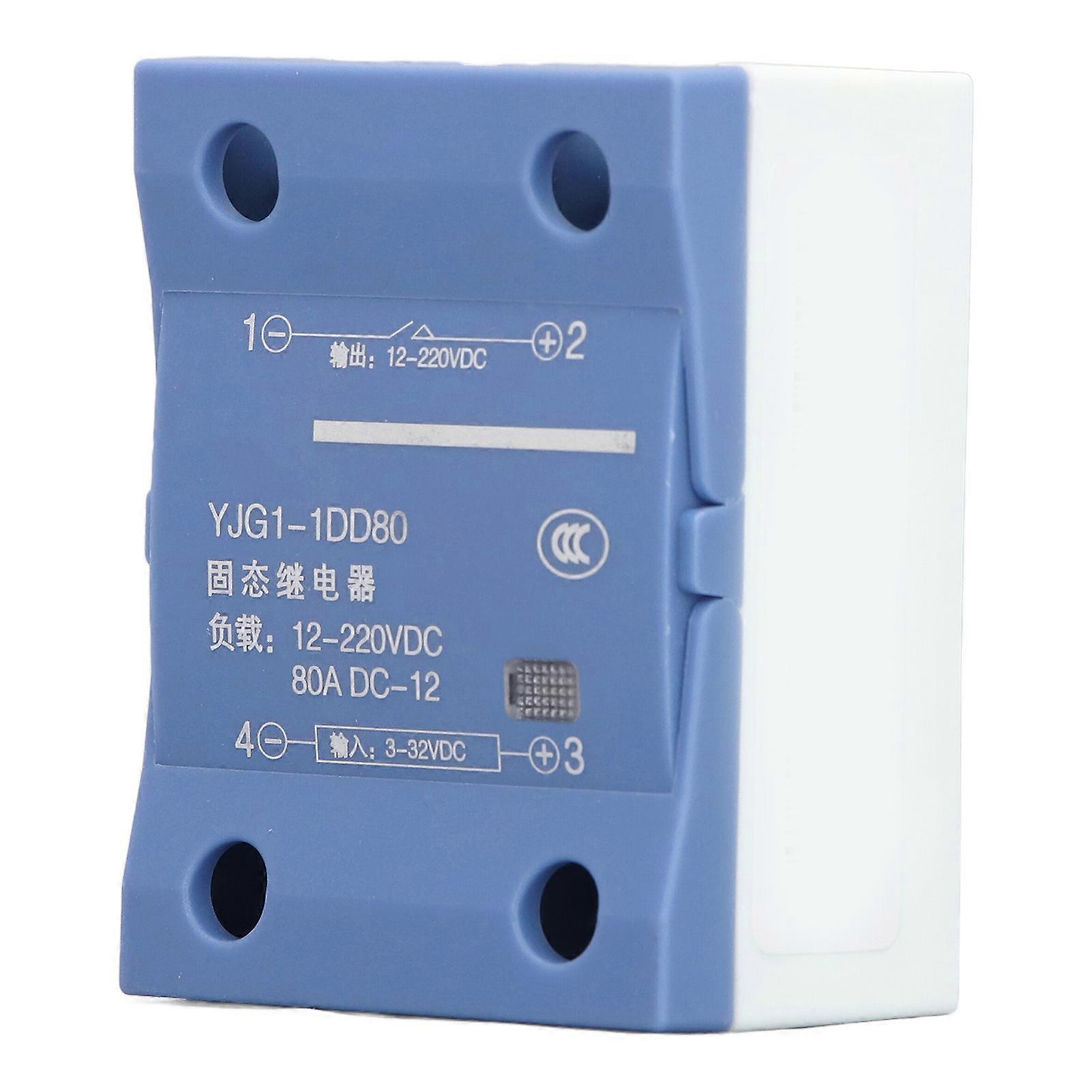 Single Phase Solid State Relay 80A DC Control DC Voltage Regulator Relay 3‑32V Input 12‑ Output