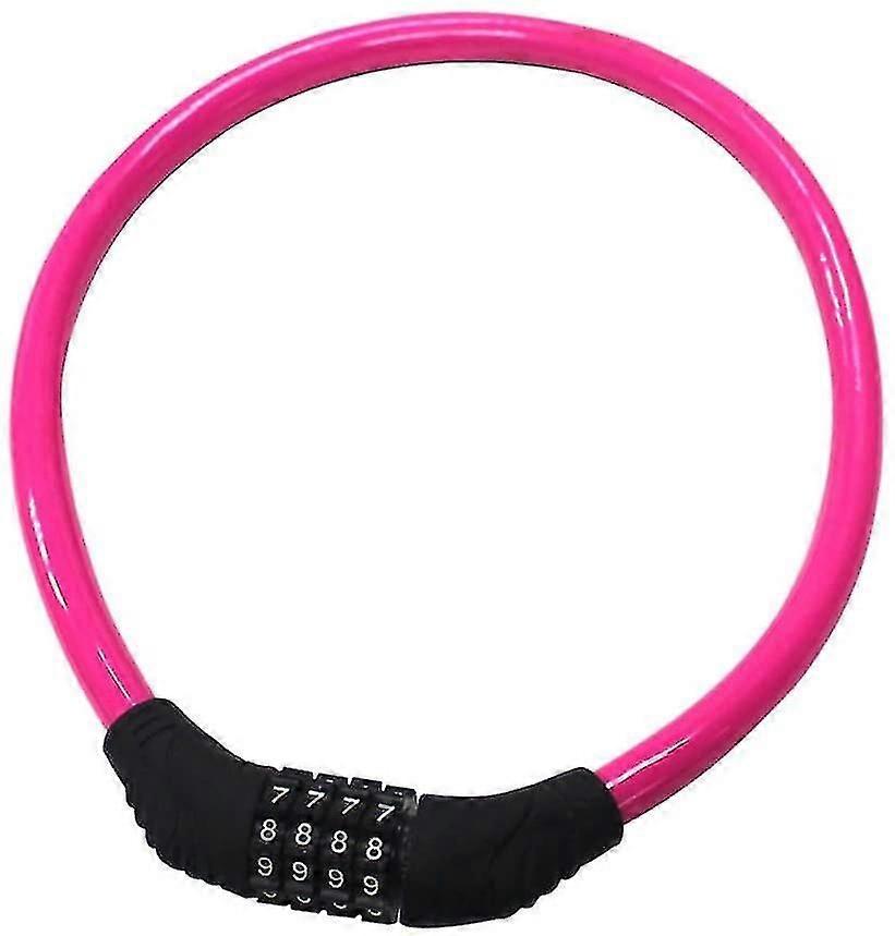 Security Bike Lock 4 Digit Resettable Combination Cable Lock For Bicycle