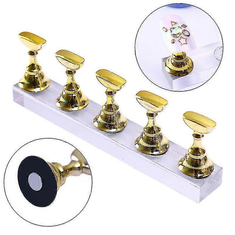 New Magnetic Acrylic Manicure Tools Nail Practice Hand Nail Exercises Pedestal Nail Supplies Nail Tips Display Stand