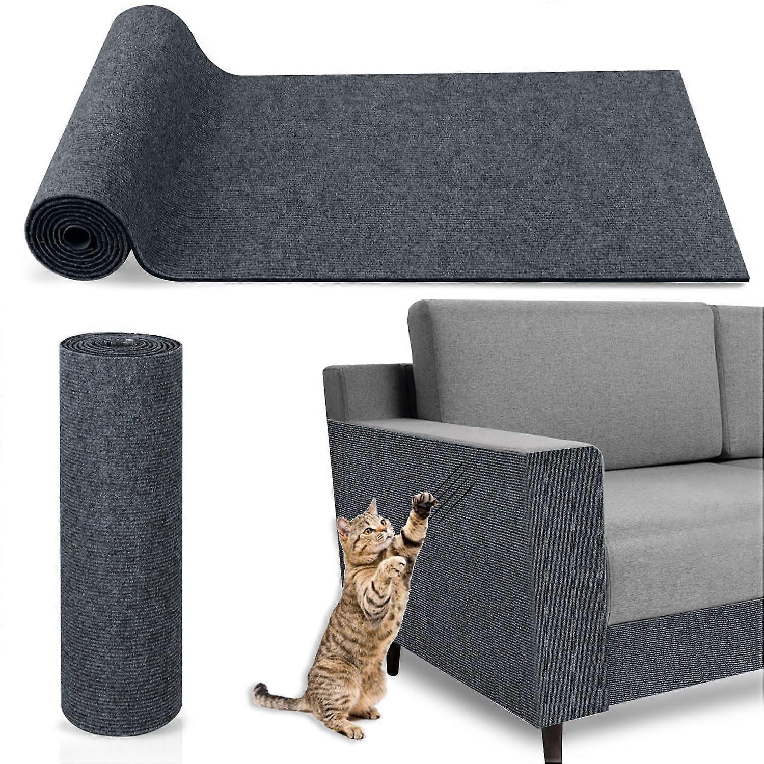 Cat Scratch Mat 118.11'x15.8' DIY Trimmable Self-Adhesive Carpet for Walls, Durable Scratch Surface, Easy Installation