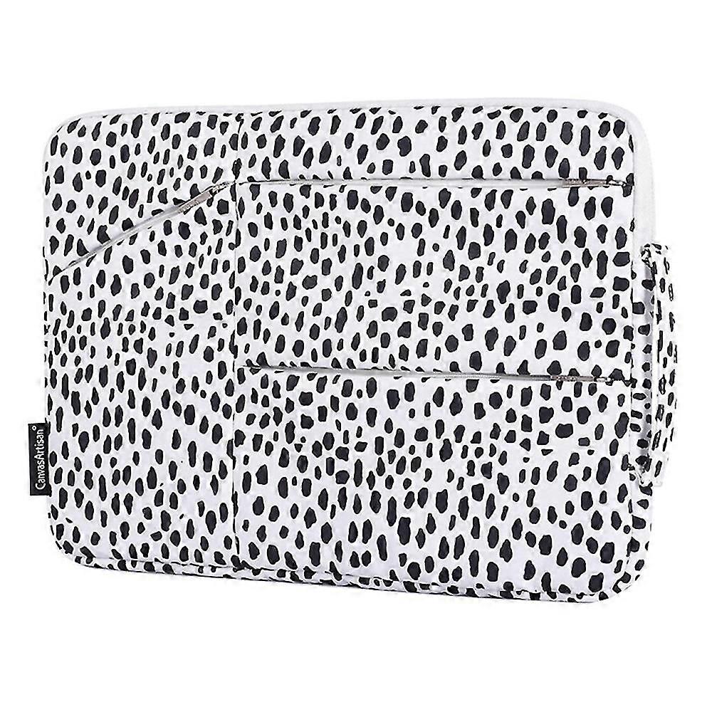 CANVASARTISAN H36-58 Carry Case Cow Printed Sleeve Bag with 3 Outer Pouches for 11" Laptops