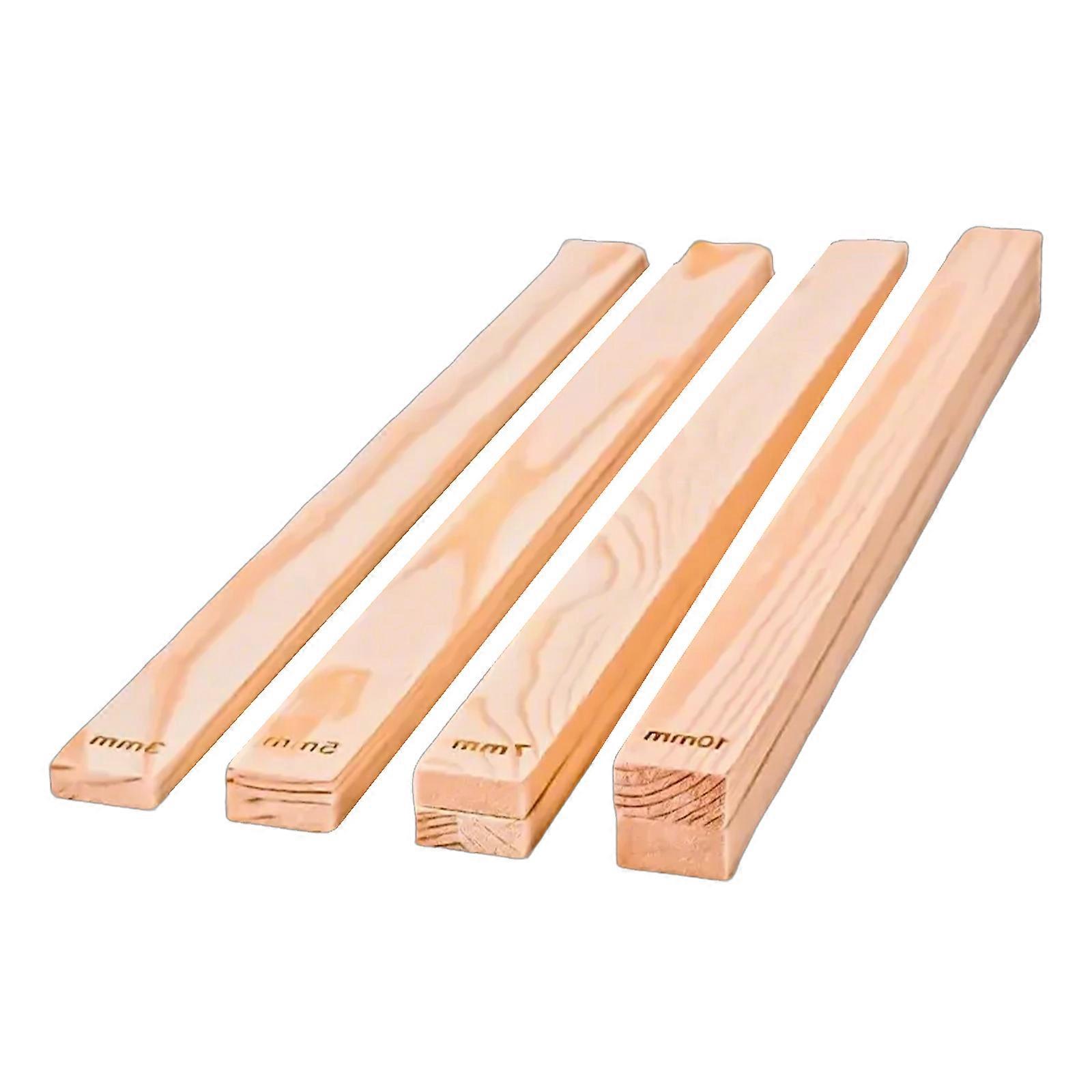 8Pcs Pottery Teaching Rolling Mud Stick Guide 3/5/7/10MM Clay Rolling Pin Guides Wood Rolling Pin Guides Sticks Set