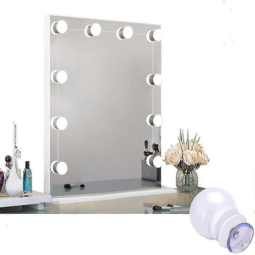 10 LED Vanity Mirror Lights Strip Kit - Adjustable Brightness & 3 Color Modes for Perfect Makeup Application