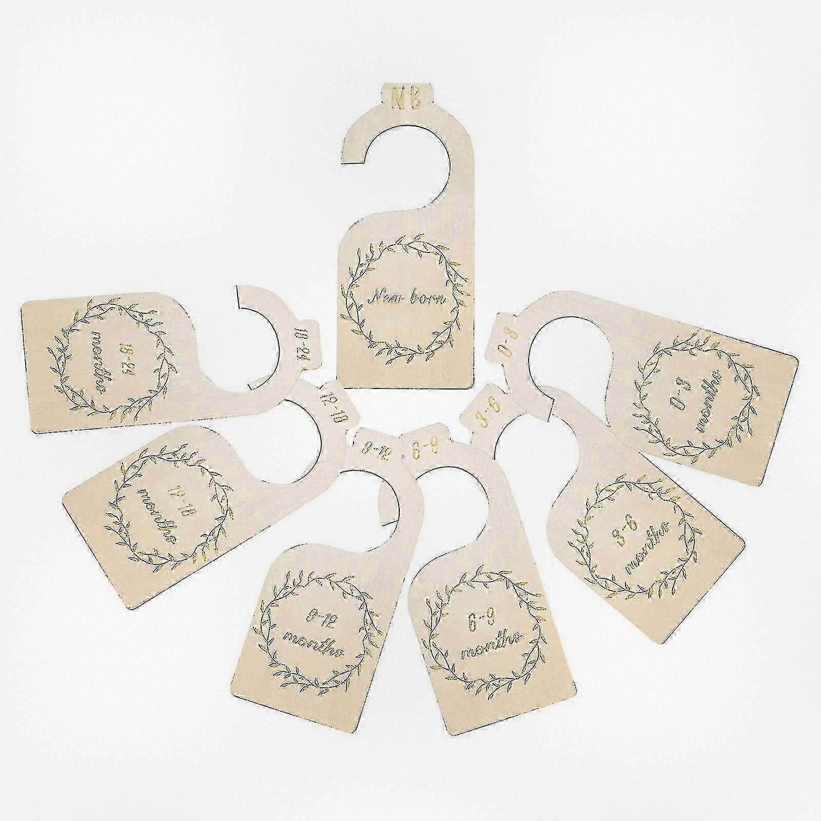 7-Piece Wooden Baby Closet Size Dividers for Organizing Baby Clothes and Accessories in Your Nursery