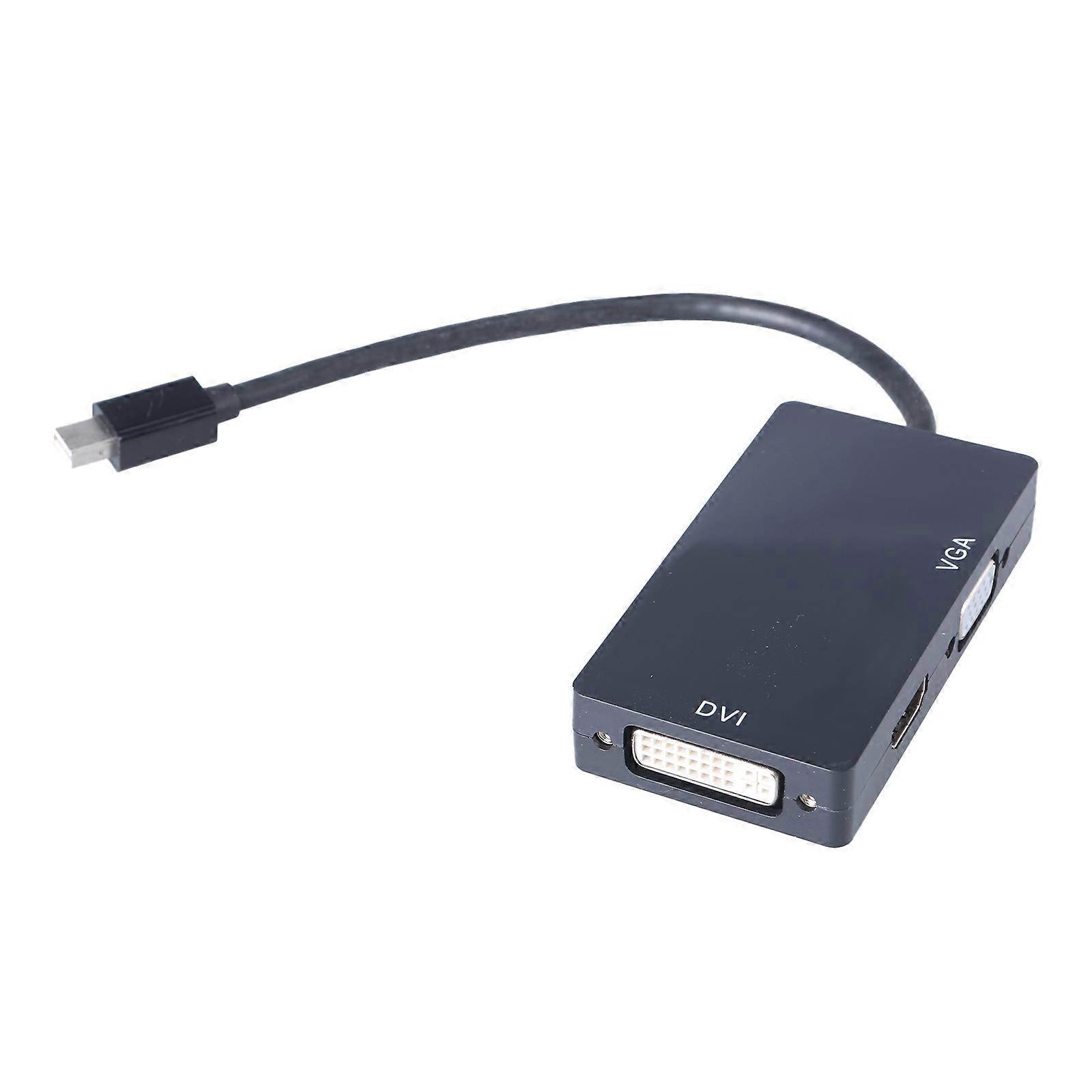 Tragbarer kleiner DisplayPort-auf-VGA-DVI-Konverter 3-in-1-Kabeladapter für Video-Live-Streaming-Meetings