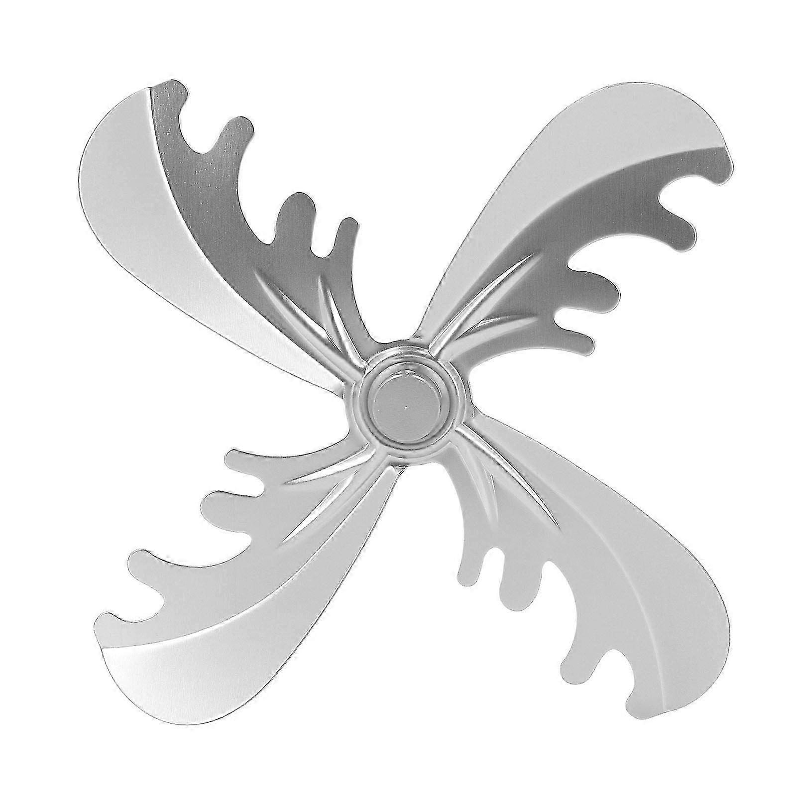 4 شفرة موقد مروحة 180 مللي متر سبائك الألومنيوم موقد الخشب مروحة فضية