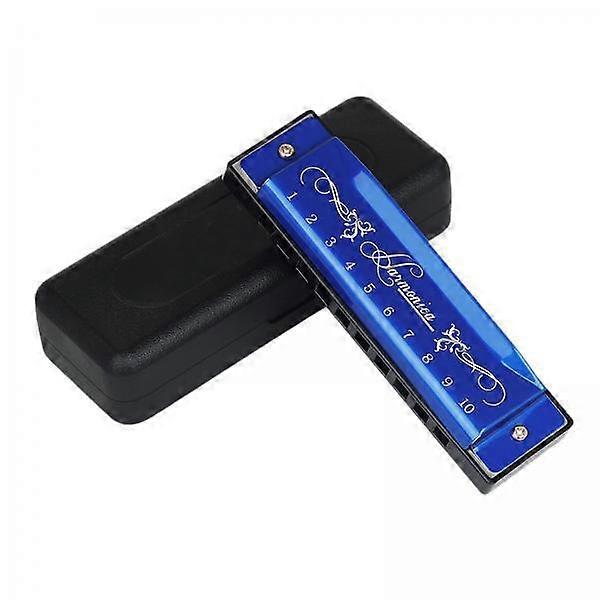 5xHarmonica Deluxe Harmonica Diatonická harmonika Dárky Profesionální foukací harmonika Modrá