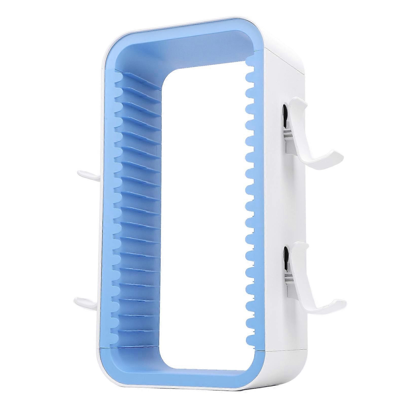 Game Storage Tower 18 Slots Stylish Minimalist Design Video Game Storage Stand Tower for PS White Blue