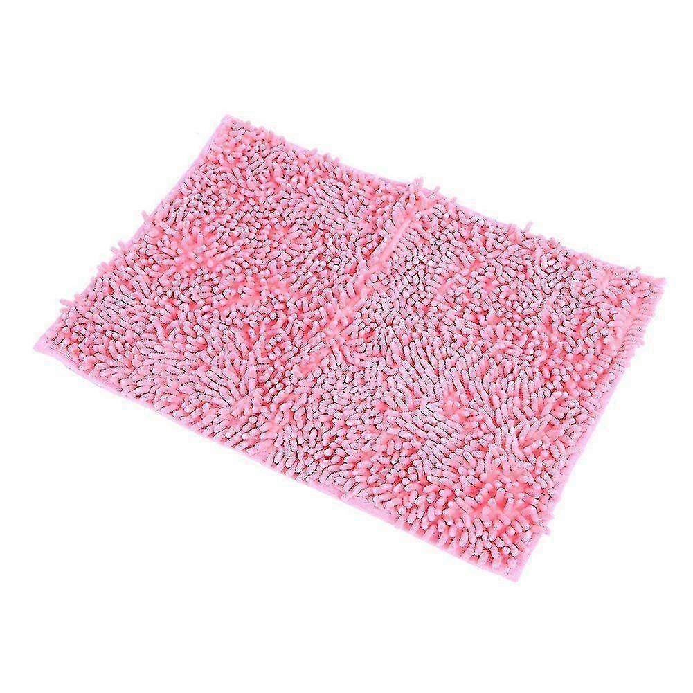 Soft and Absorbent Microfiber Bath Mat Rug with Anti-Slip Backing in Pink Color, Perfect for Your Bathroom Shower Experience