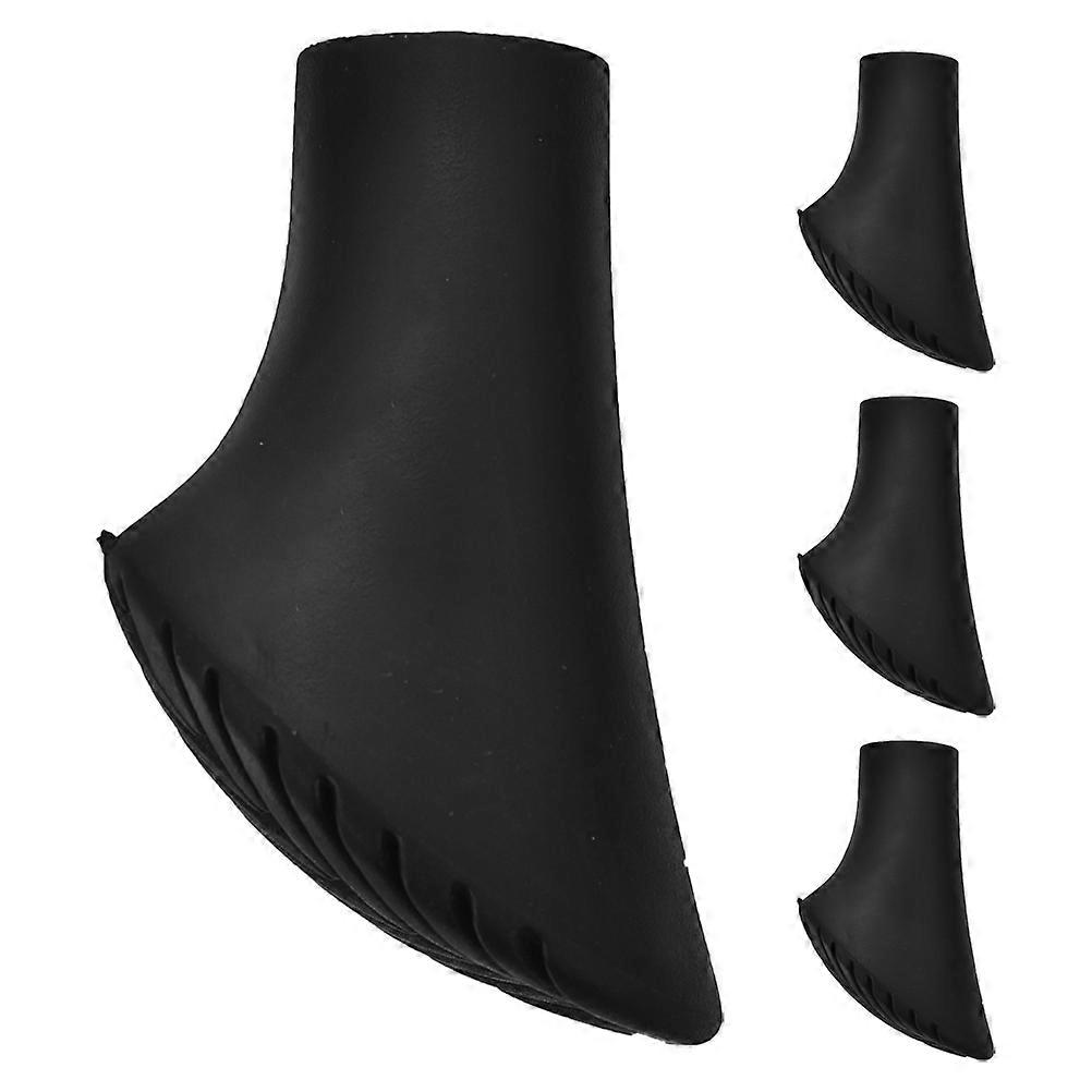 4pcs Heavy Duty Silicone Crutch Tips for Hiking Poles – Non Slip Replacement Ends for Walking Sticks, Durable Covers for Outdoor Use, Enhanced