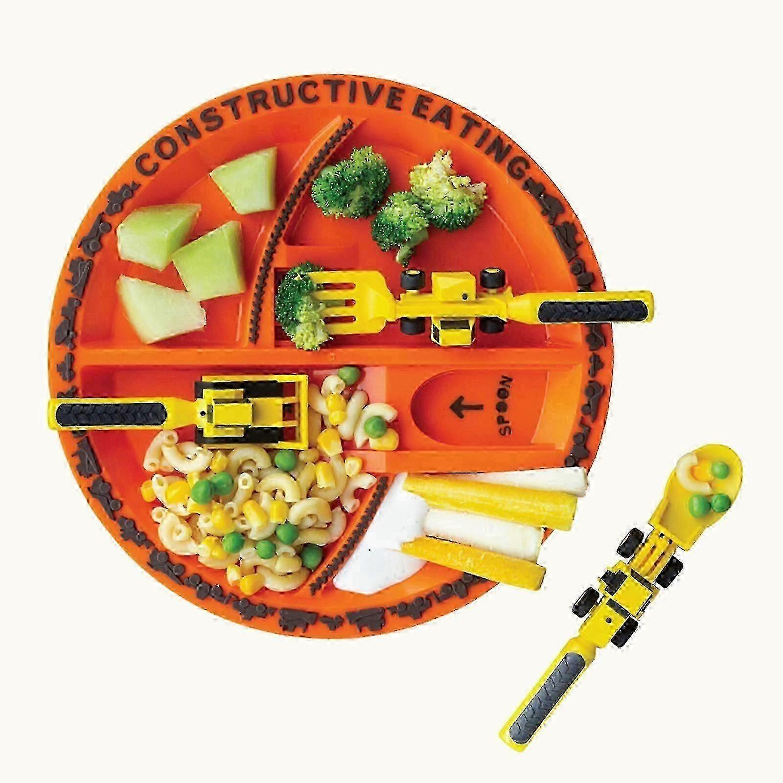 Eating Plate and Utensils Set Toddler Dinnerware, Kids Dinnerware and Utensils Set well