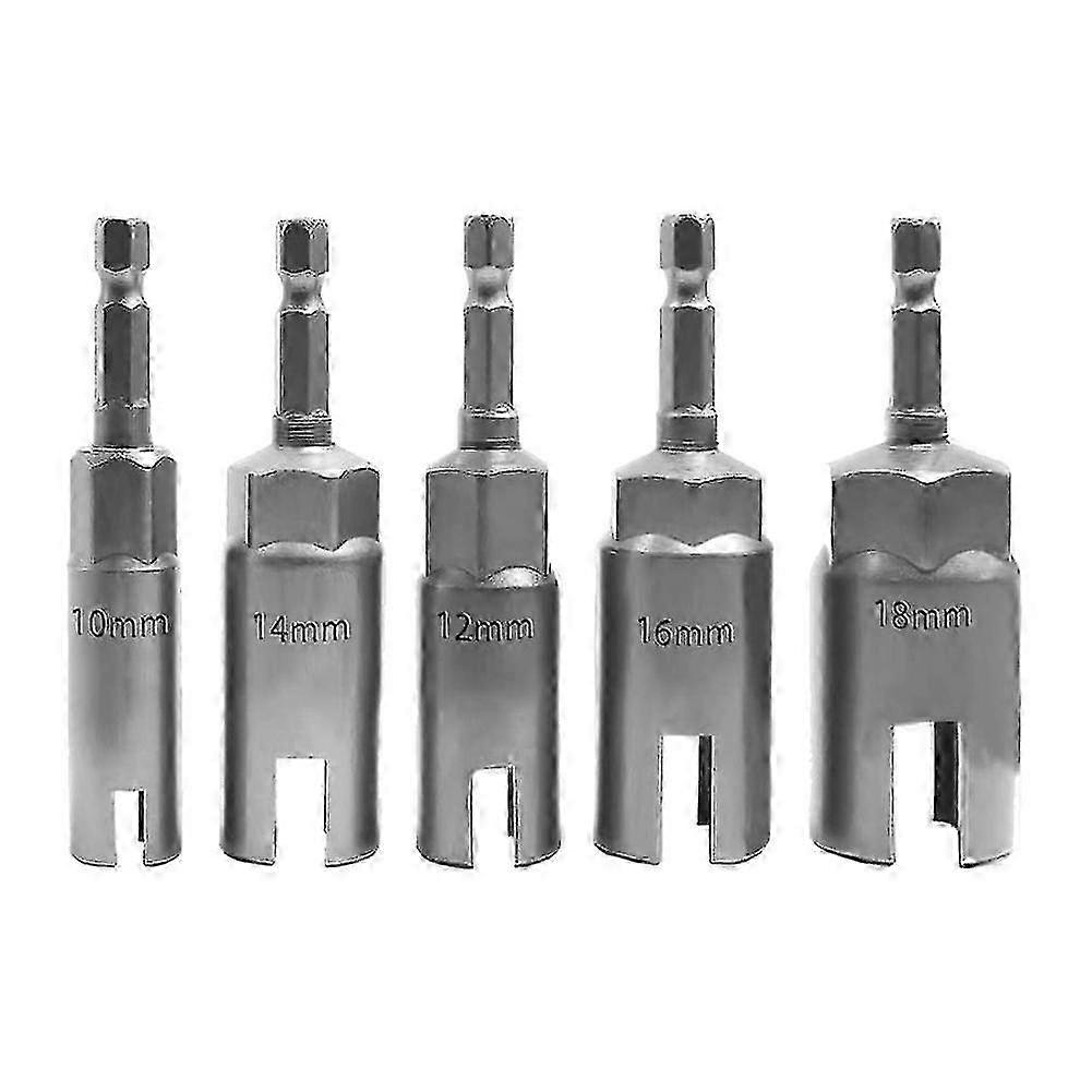 5 PCS Power Wing Nut Driver Set 1/4" Hex Shank Drill Bit Socket Wrenches