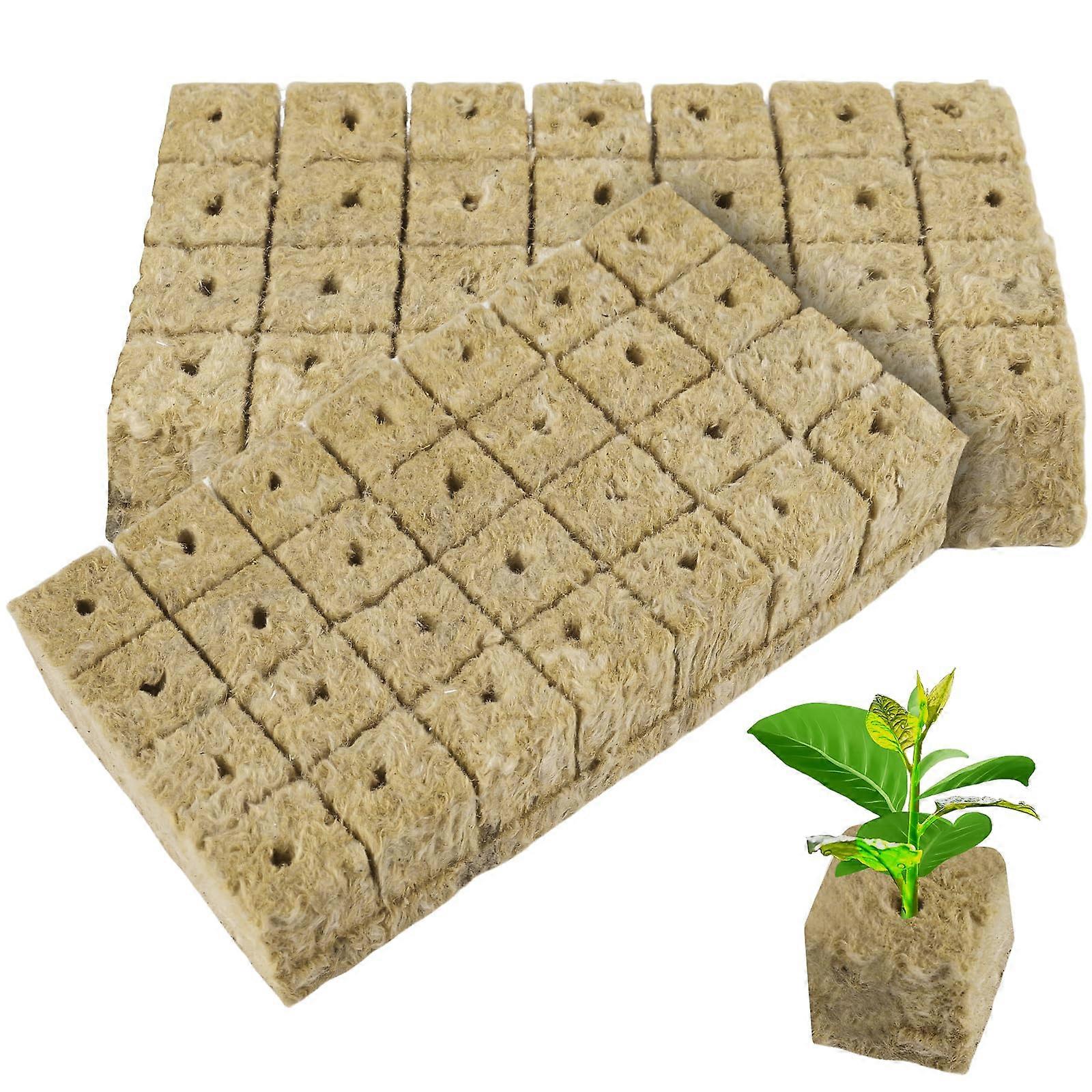 Pack of 56 Rock Wool, 4x4x4cm Cubes for Hydroponics, Cuttings, Propagation