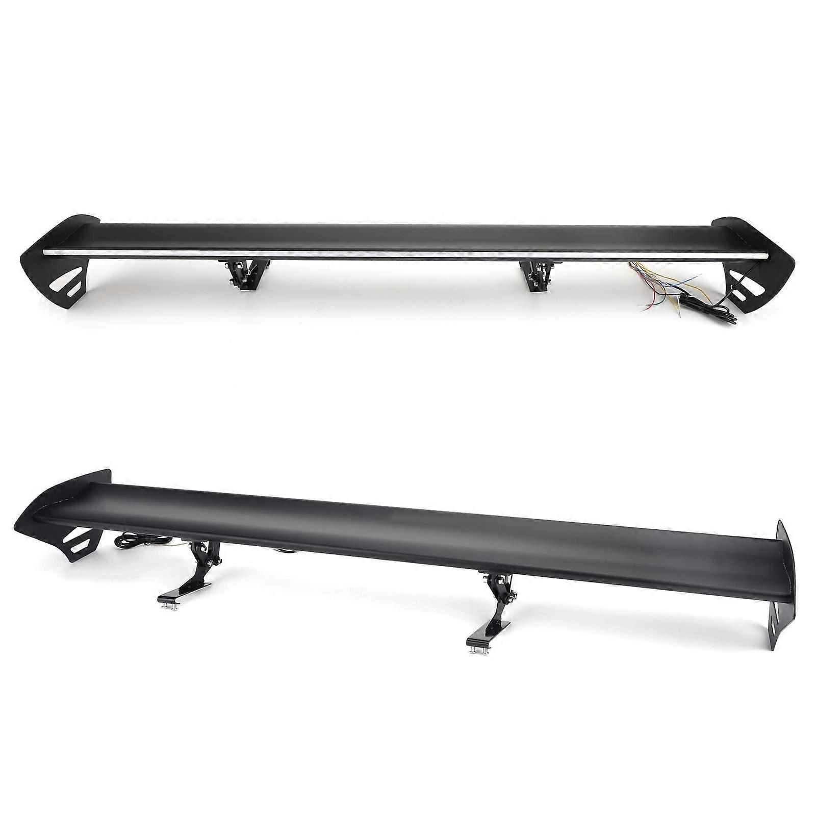 Universal Hatch Adjustable Aluminum Rear Trunk Wing Racing Spoiler With LED Hatchback Compatible Adjustable Height