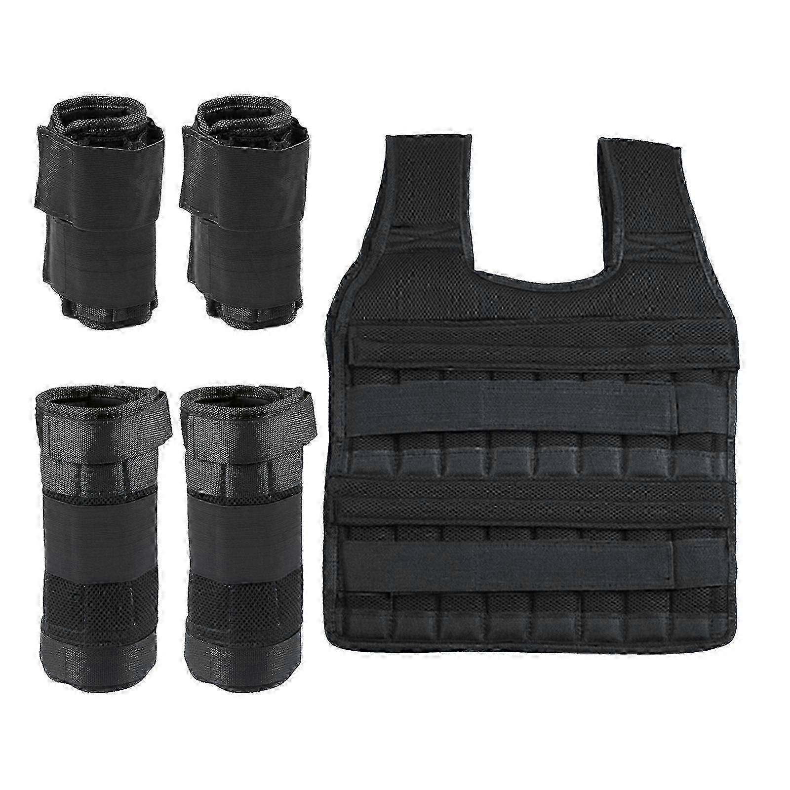 Weighted Vest & Ankle Weights Set - 15kg Capacity for Training