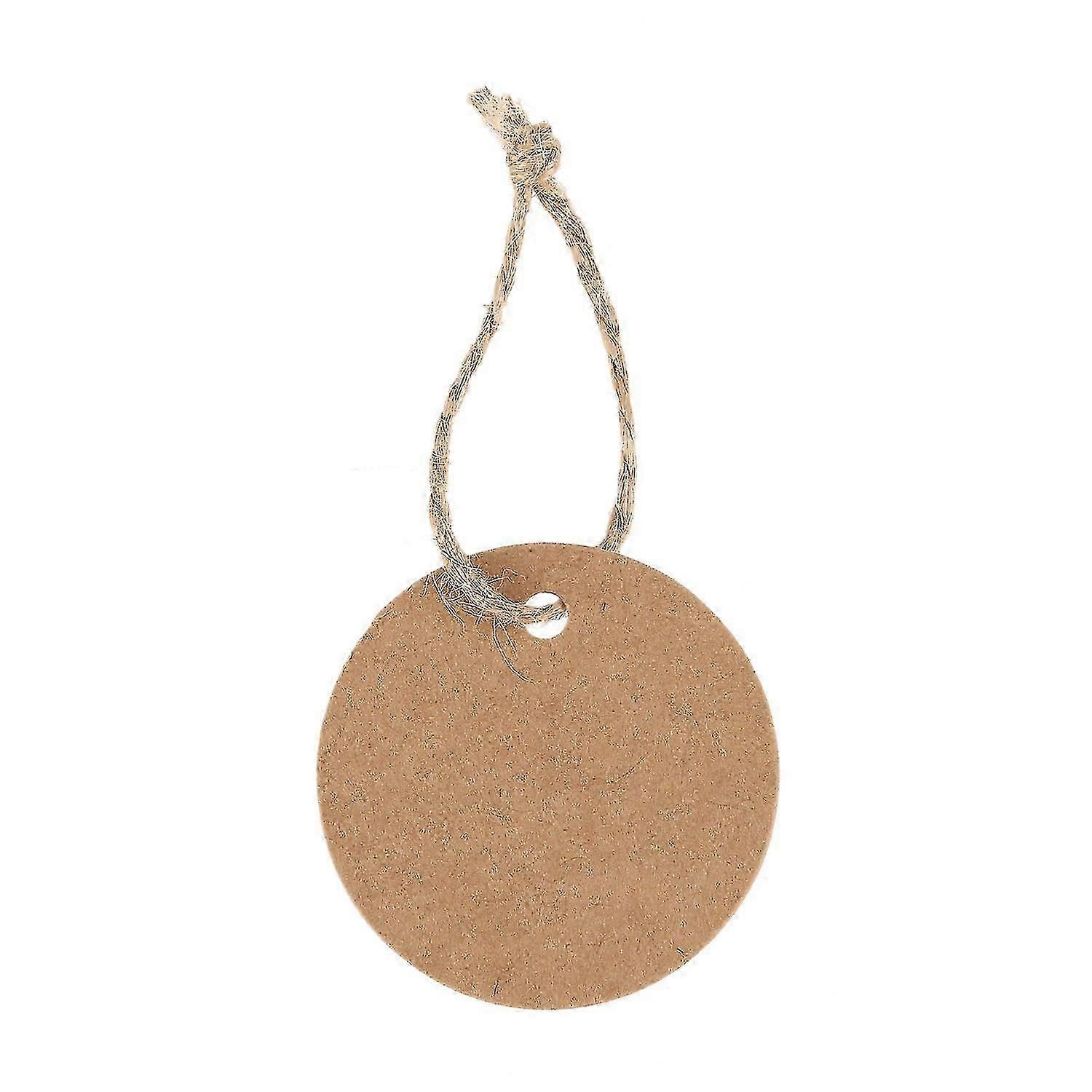 50Pcs Round Kraft Gift Tag with Cord
