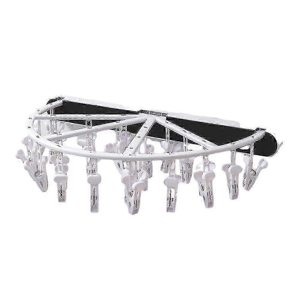 Multi-Functional Plastic Hangers, Collapsible & Sock-Clip, No Perforation