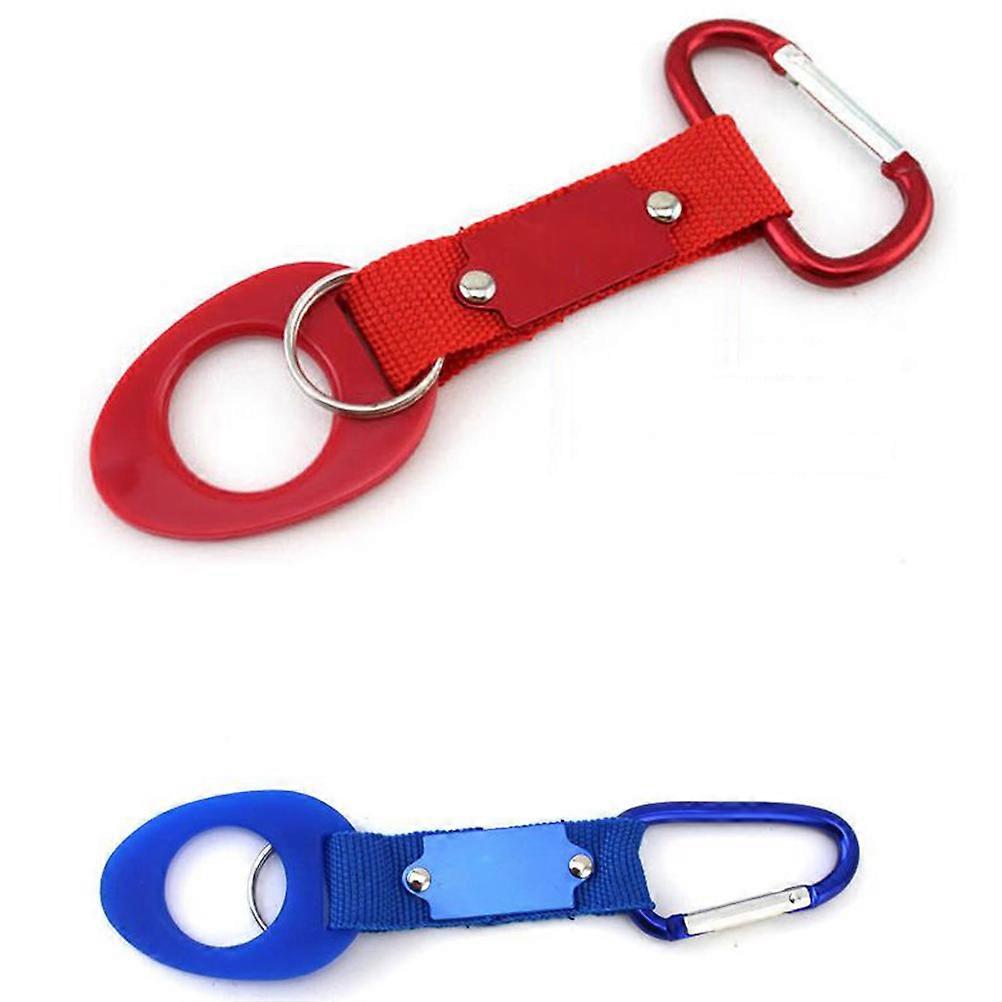 Clip per bottiglia d'acqua Portatile Scratch-Resistant Handsfree Secure Attachment 15.8x2x0.5cm Gomma Lega di alluminio Nylon 4 pezzi