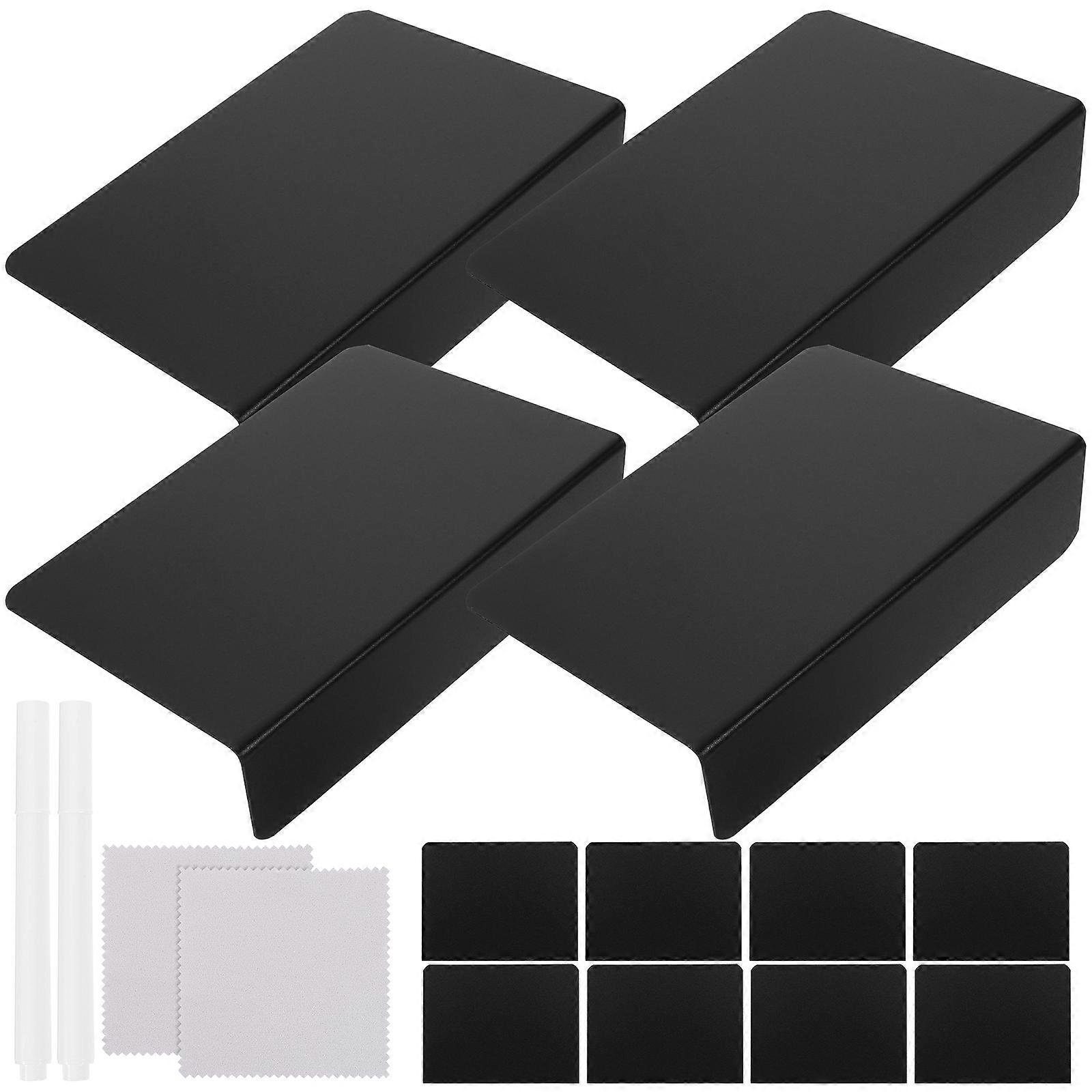 Mini Chalkboards Decorative Blackboards Supermarket Home Use L-Shaped Price Boards Display Sign 12Pcs Set